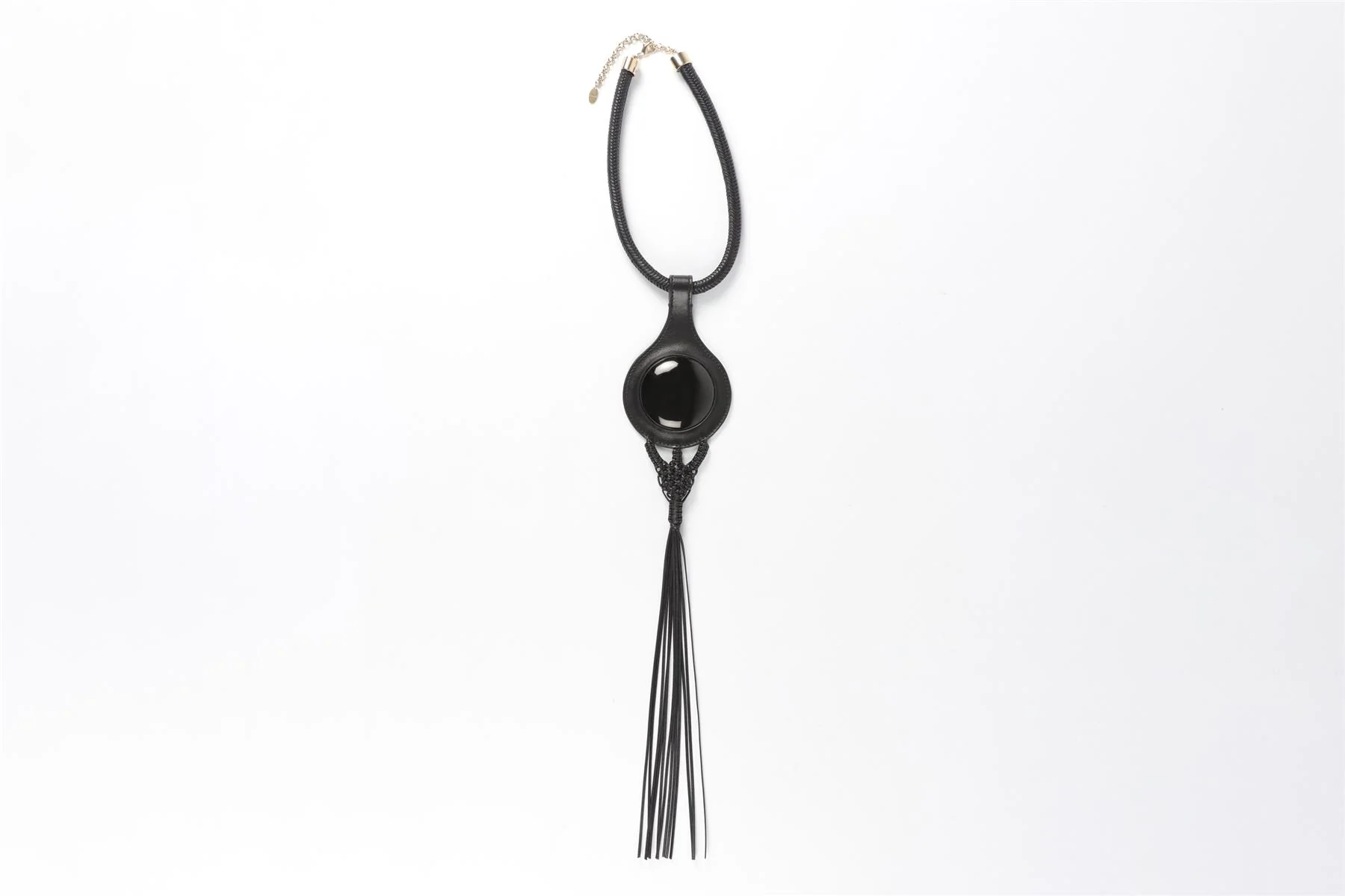 CHLOÉ BLACK LEATHER NECKLACE - Image 2