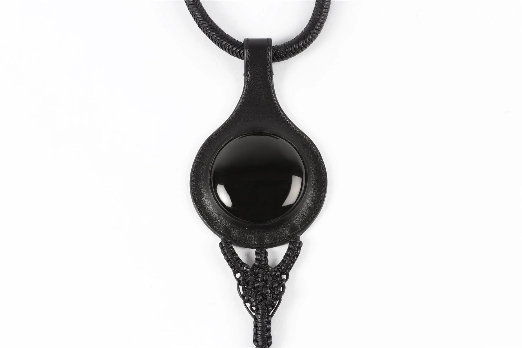 CHLOÉ BLACK LEATHER NECKLACE - Image 3