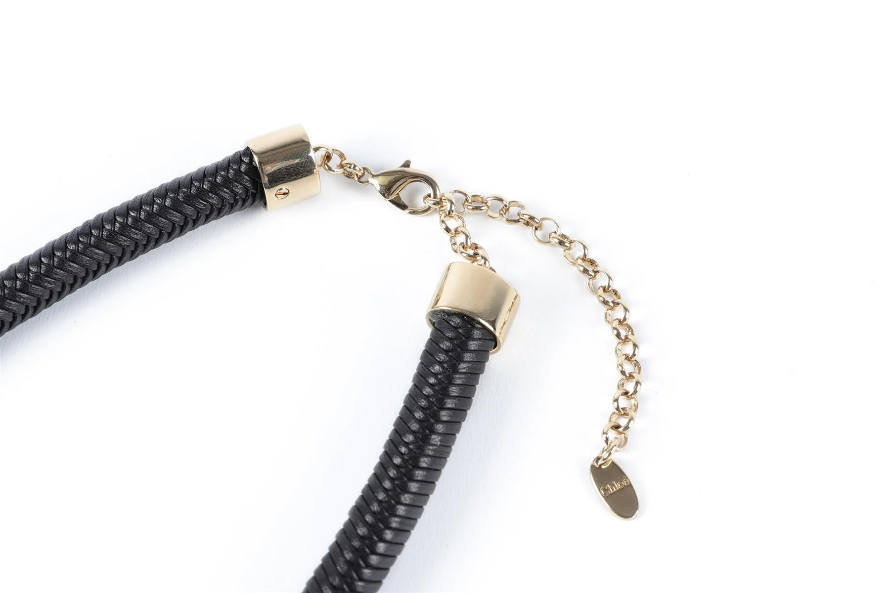 CHLOÉ BLACK LEATHER NECKLACE - Image 5