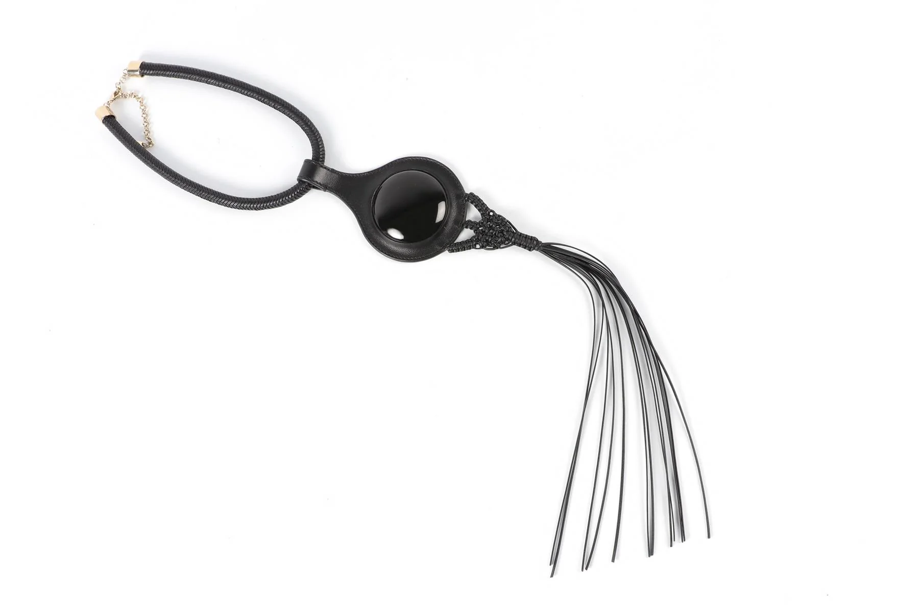 CHLOÉ BLACK LEATHER NECKLACE - Image 6