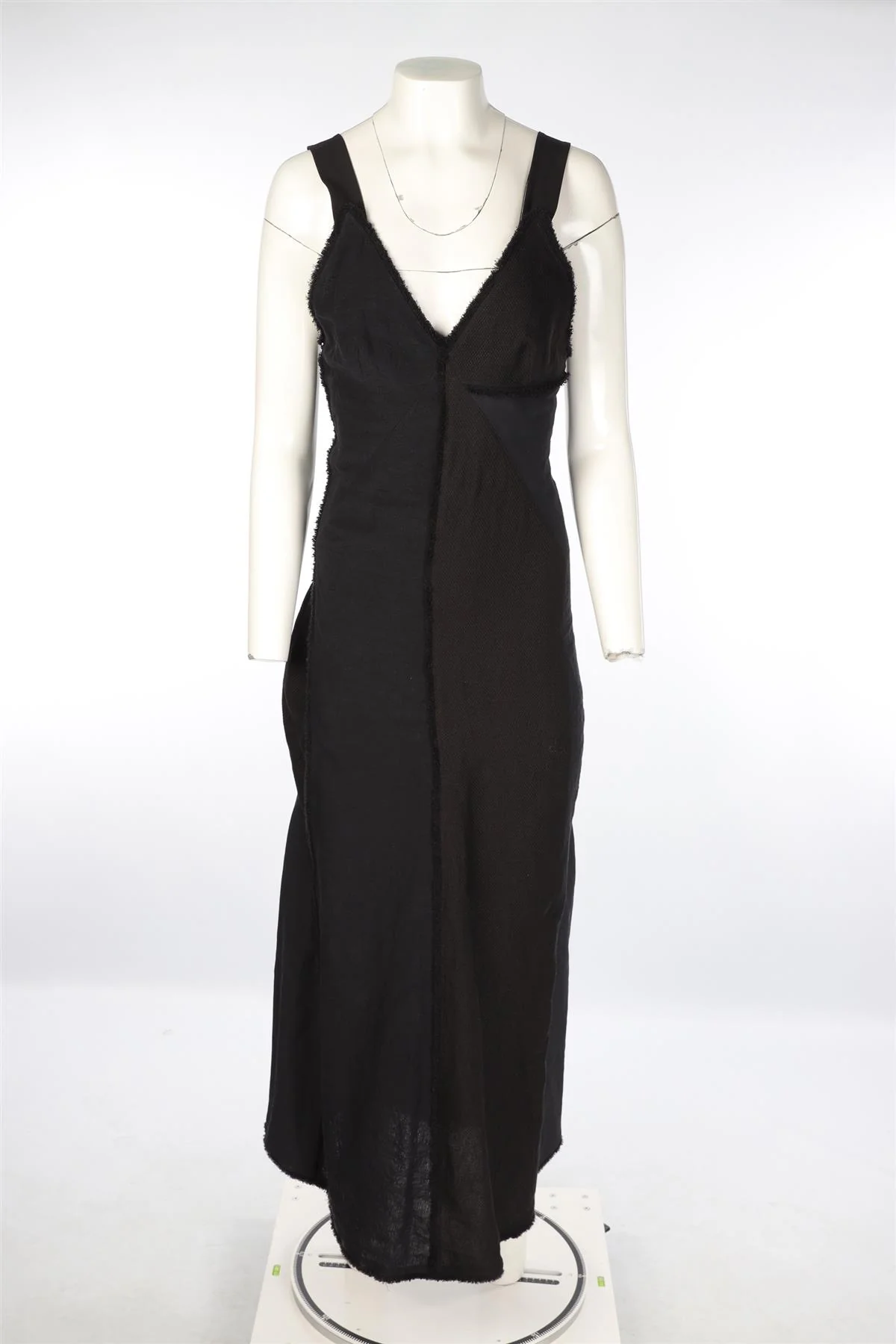 CHLOÉ BLACK LINEN MAXI DRESS FR 40 UK 8 - Image 2