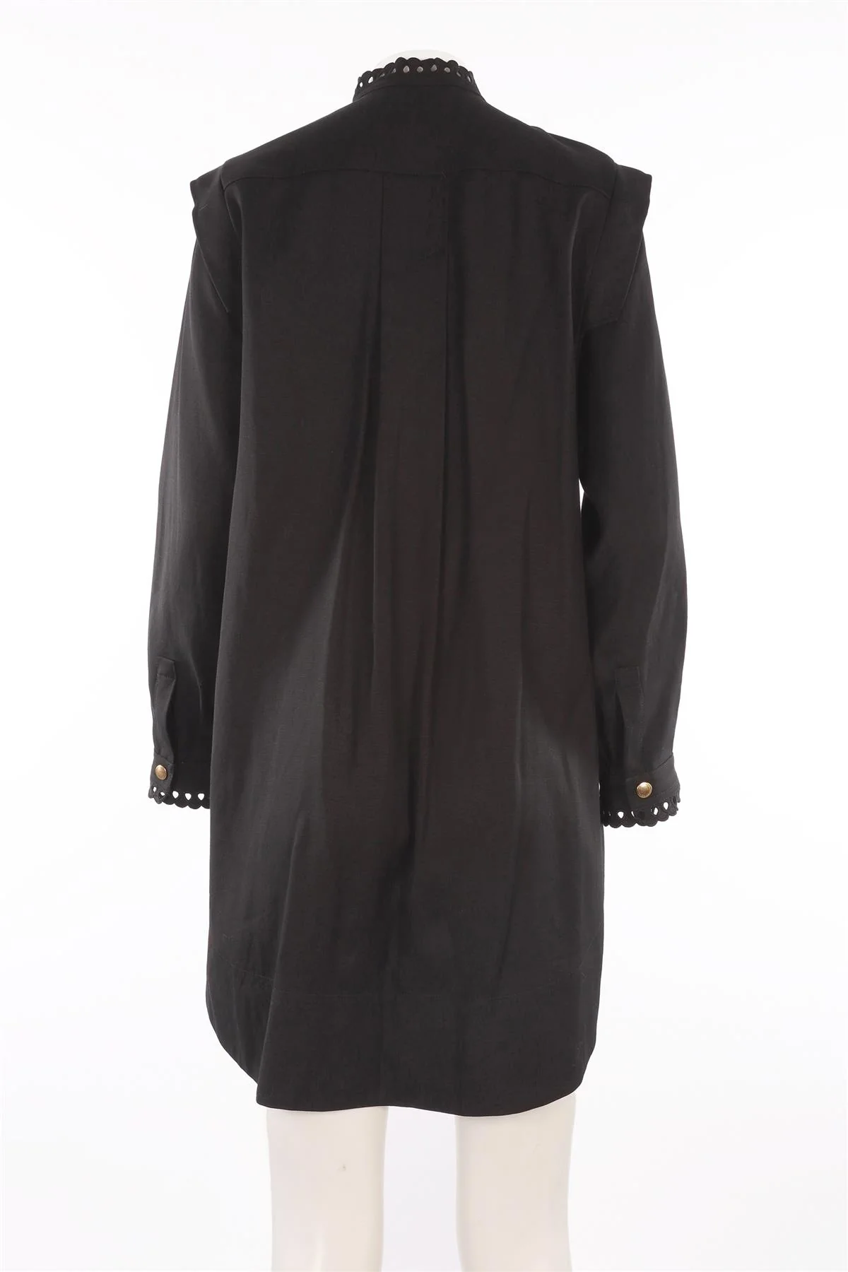 CHLOÉ BLACK LINEN MINI DRESS FR 38 UK 10 - Image 4