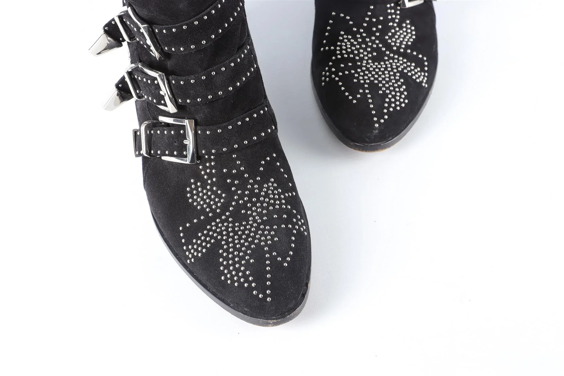 CHLOÉ BLACK SUSANNA SUEDE ANKLE BOOTS EU 39 UK 6 US 9 - Image 4