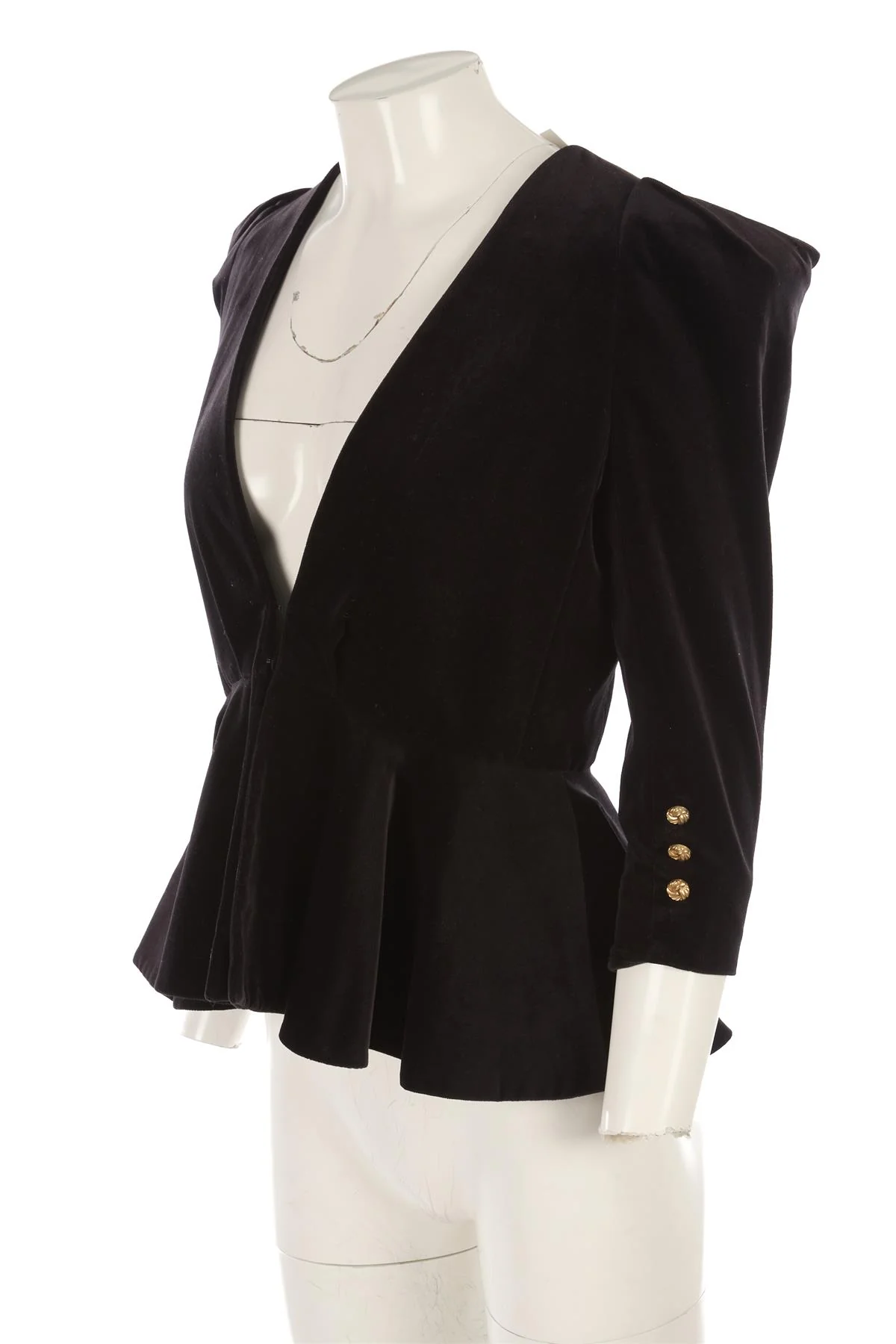 CHLOÉ BLACK VELVET JACKET MEDIUM - Image 3