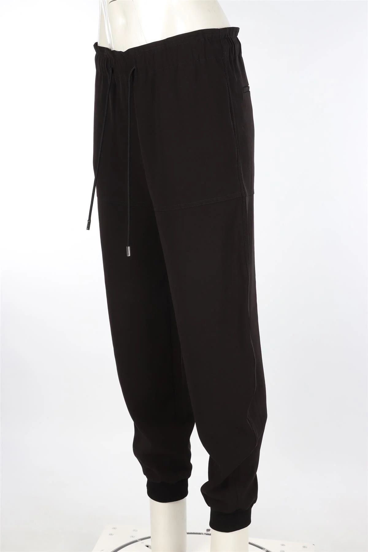 CHLOÉ BLACK WOVEN TAPERED PANTS FR 36 UK 8 - Image 3