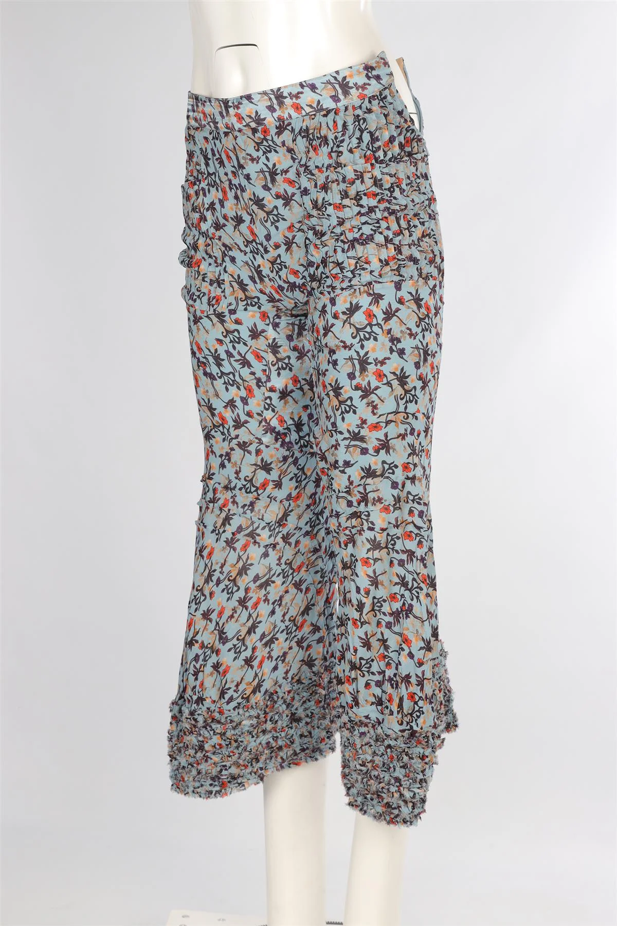 CHLOÉ BLUE CREPE FLARED PANTS FR 34 UK 6 - Image 3