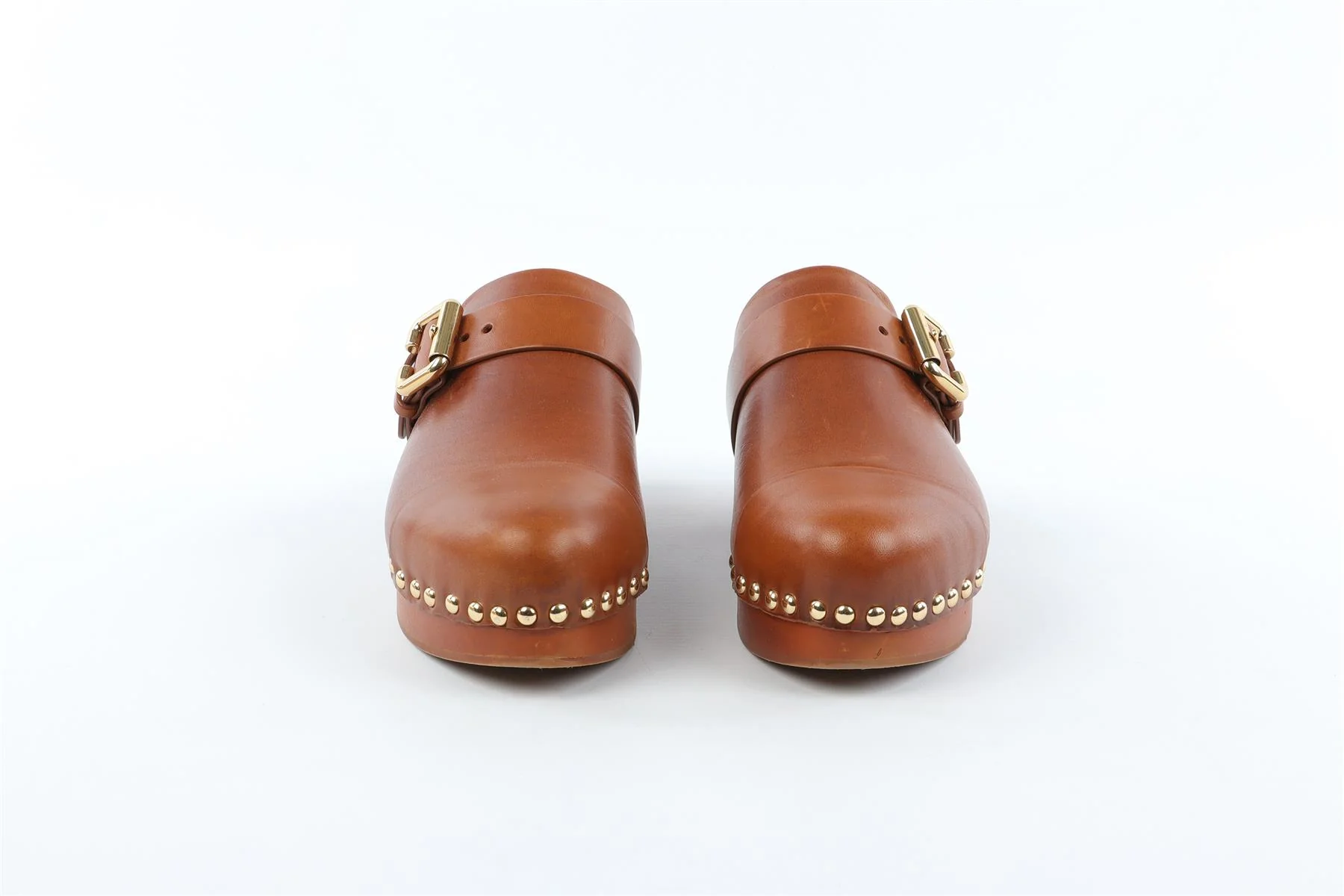 CHLOÉ BROWN LEATHER CLOGS EU 38 UK 5 US 8 - Image 3