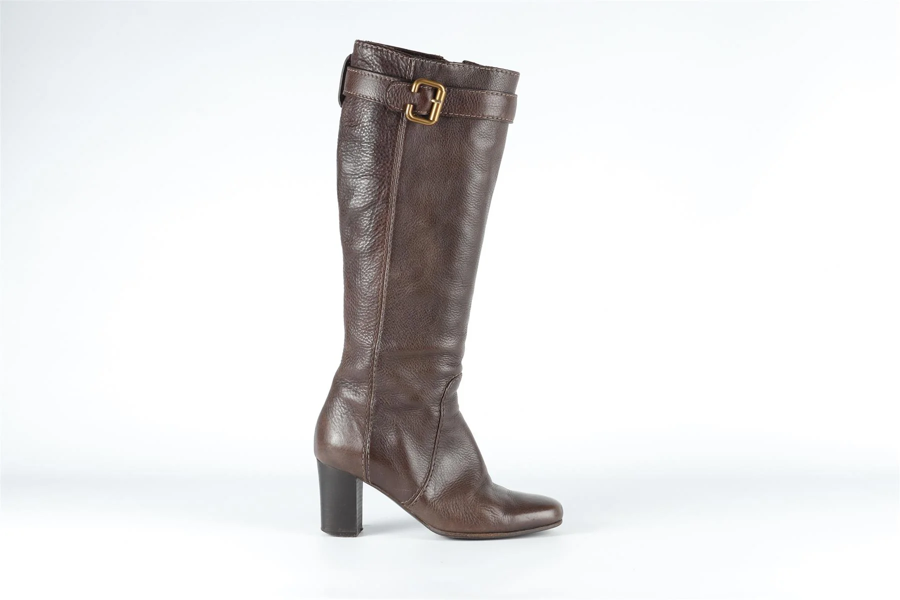 CHLOÉ BROWN LEATHER KNEE HIGH BOOTS EU 35 UK 2 US 5 - Image 2