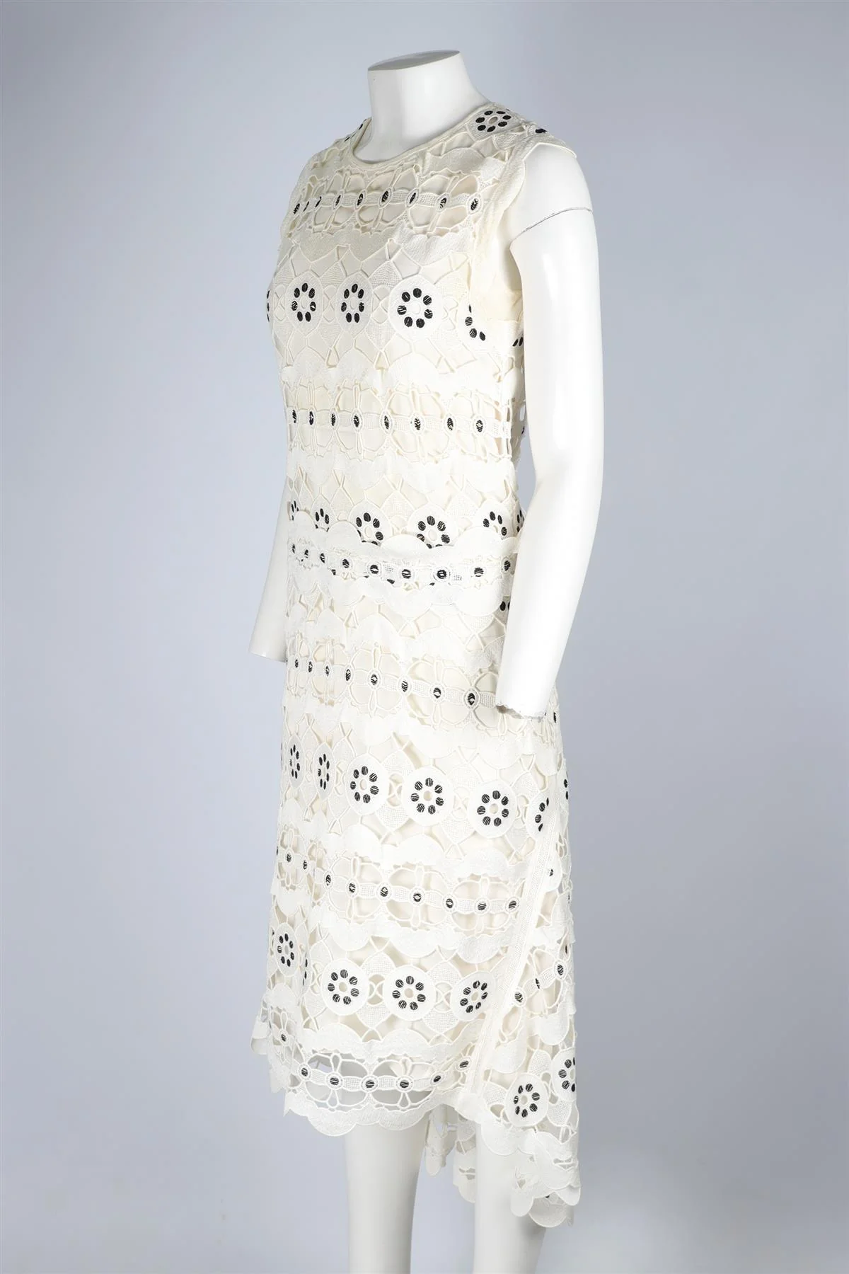 CHLOÉ CREAM CROCHET MAXI DRESS FR 36 UK 8 - Image 3