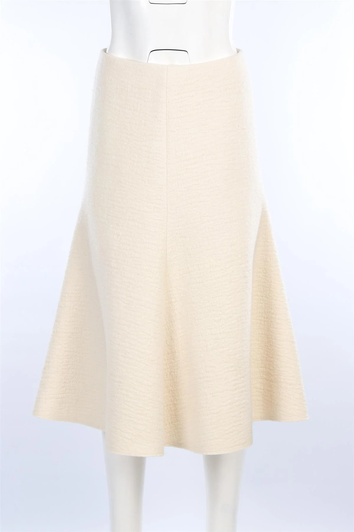 CHLOÉ CREAM WOOL MIDI SKIRT FR 36 UK 8 - Image 2