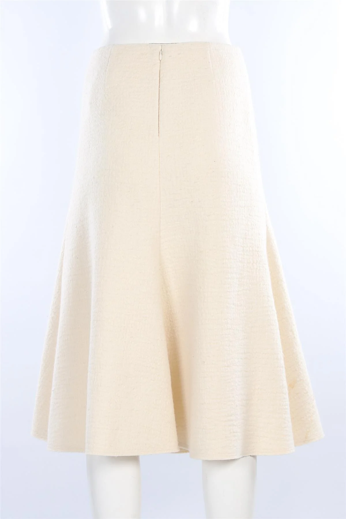 CHLOÉ CREAM WOOL MIDI SKIRT FR 36 UK 8 - Image 4