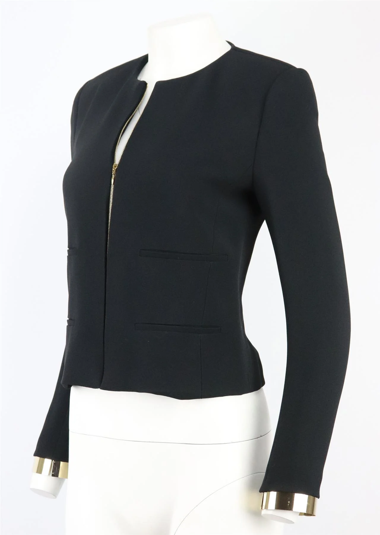 CHLOÉ EMBELLISHED STRETCH CREPE JACKET FR 36 UK 8 - Image 3