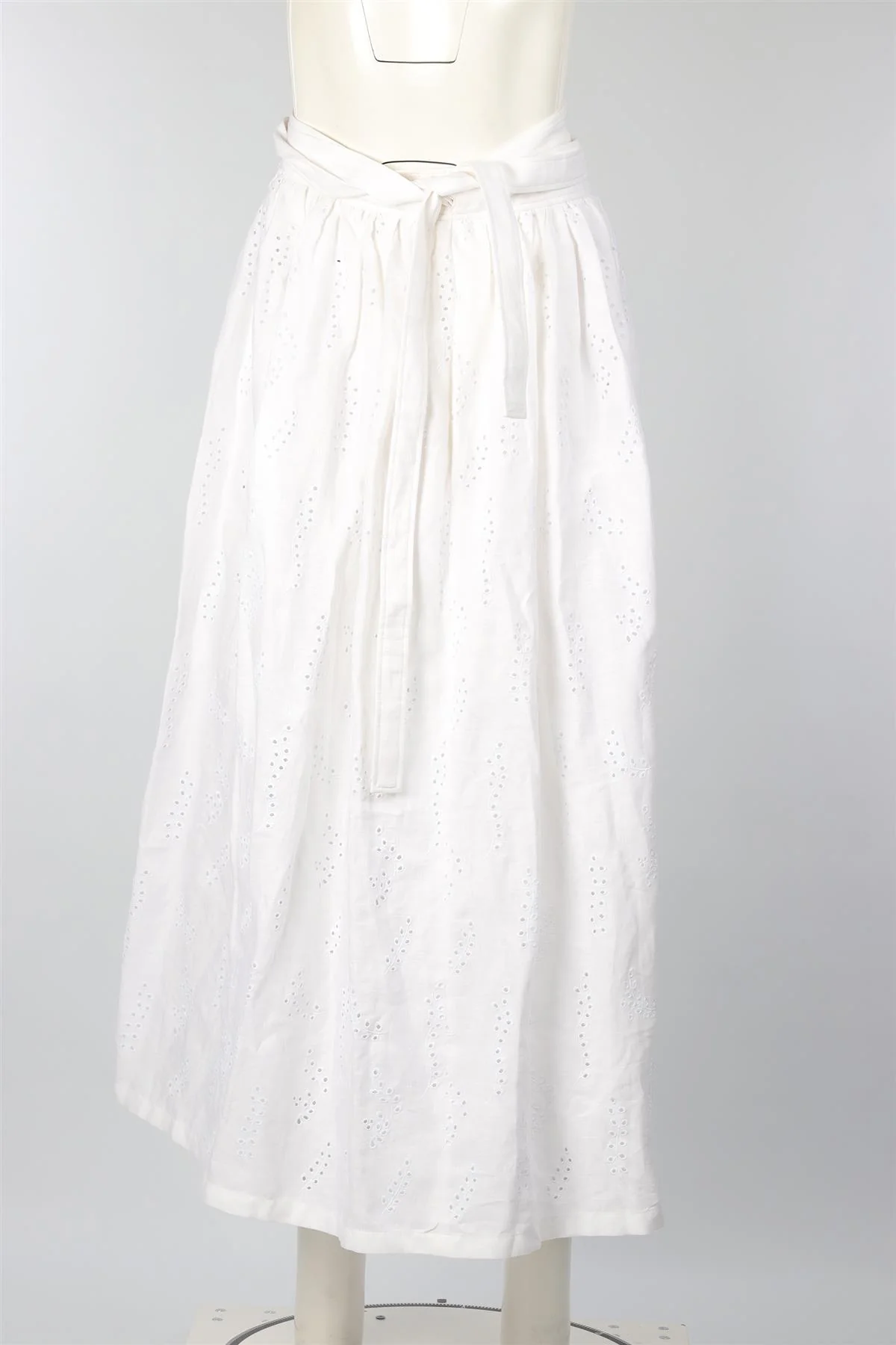 CHLOÉ + ERES WHITE LINEN MAXI SKIRT FR 42 UK 14 - Image 2