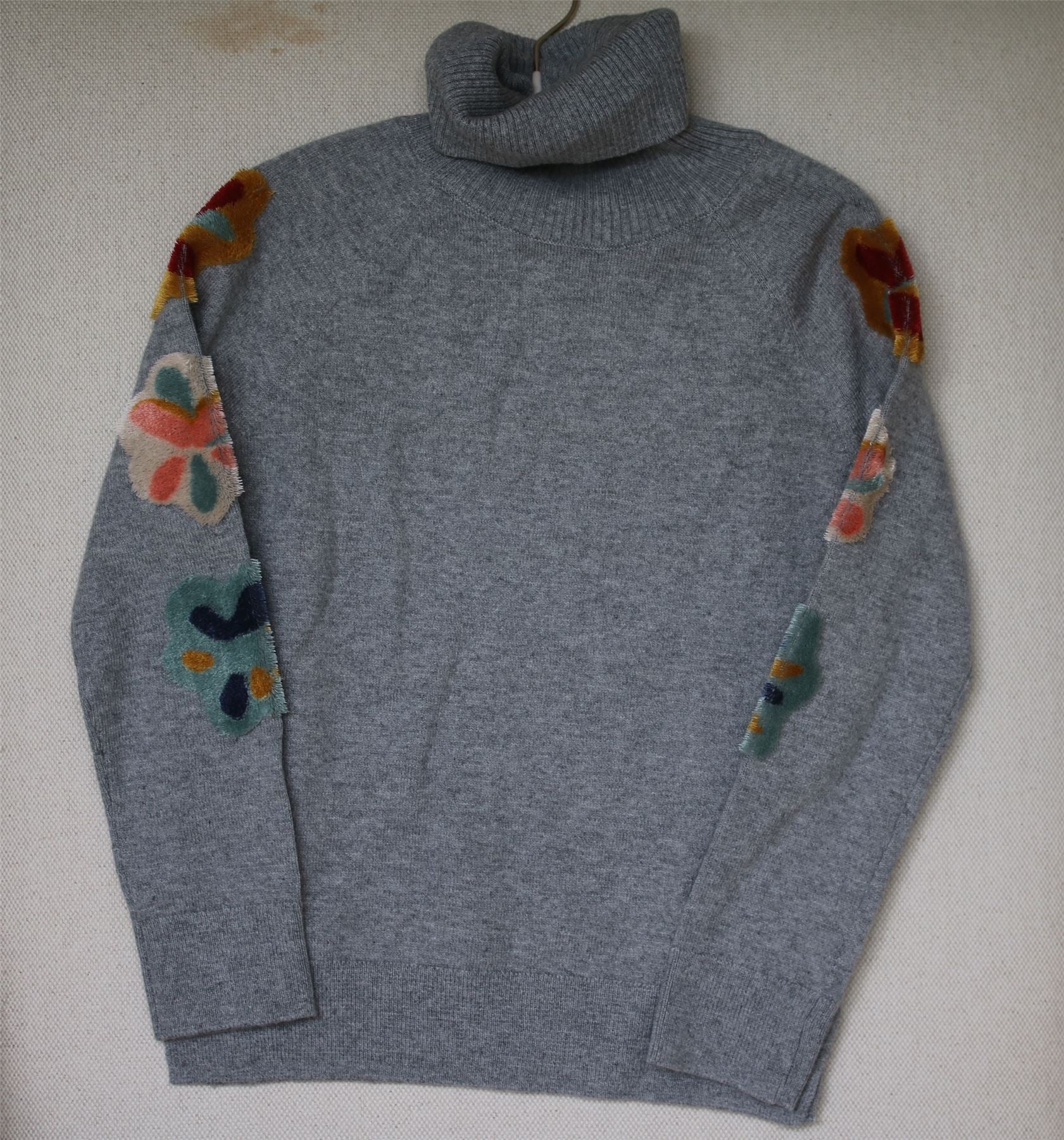 CHLOE GIRLS GREY POLO NECK SWEATER 5 YEARS - Image 2
