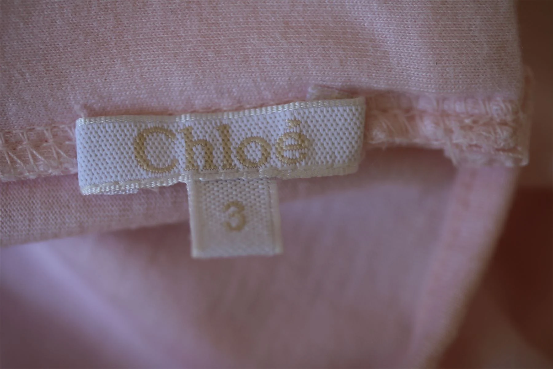 CHLOE GIRLS PINK JERSEY DRESS 3 YEARS - Image 4