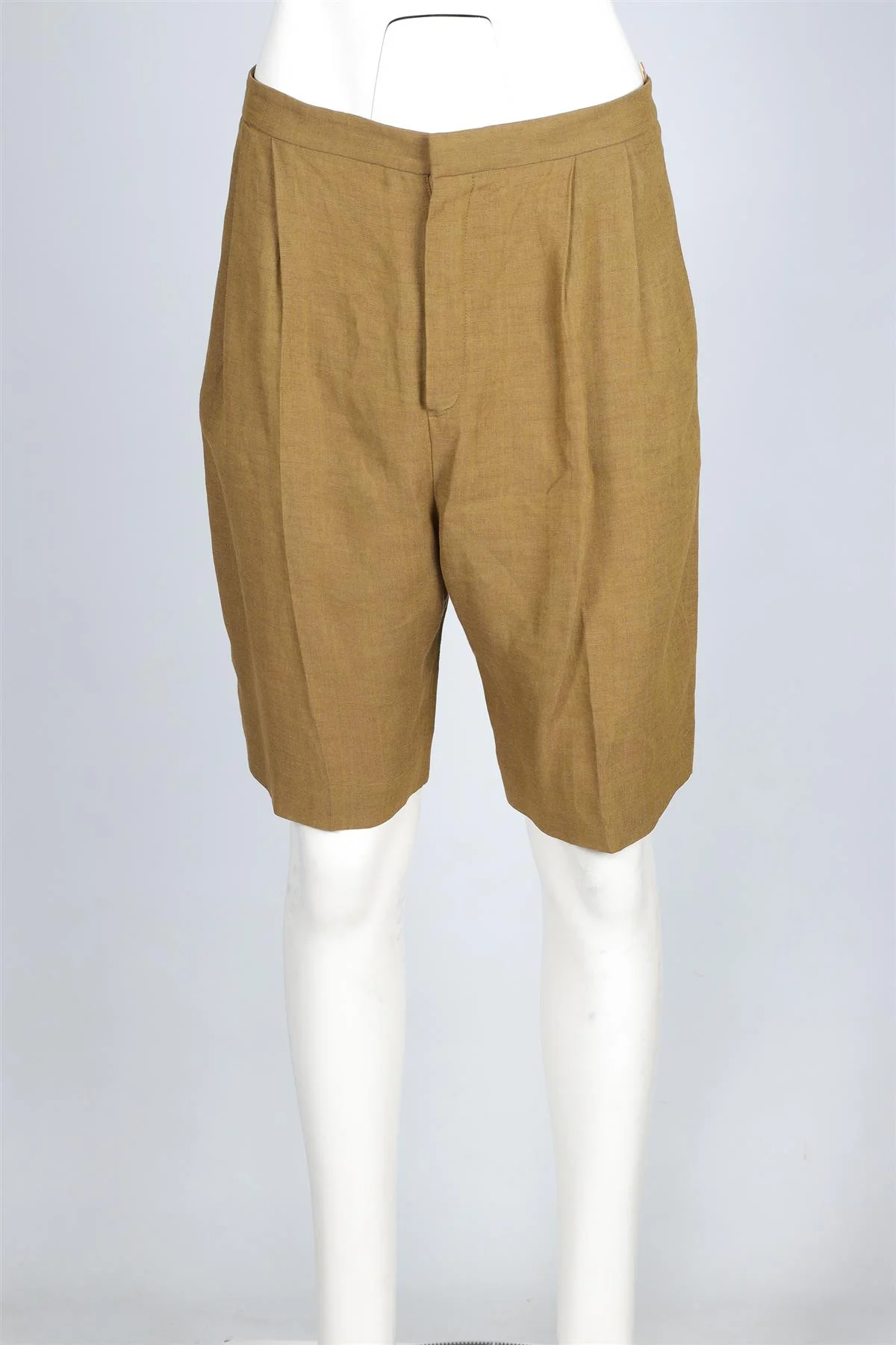 CHLOÉ GREEN LINEN SHORTS FR 40 UK 12 - Image 2