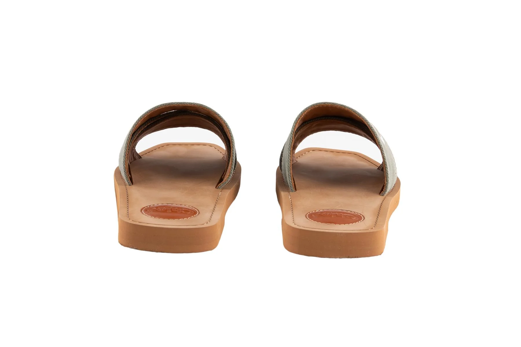 CHLOÉ GREEN WOODY CANVAS SANDALS EU 37 - Image 5