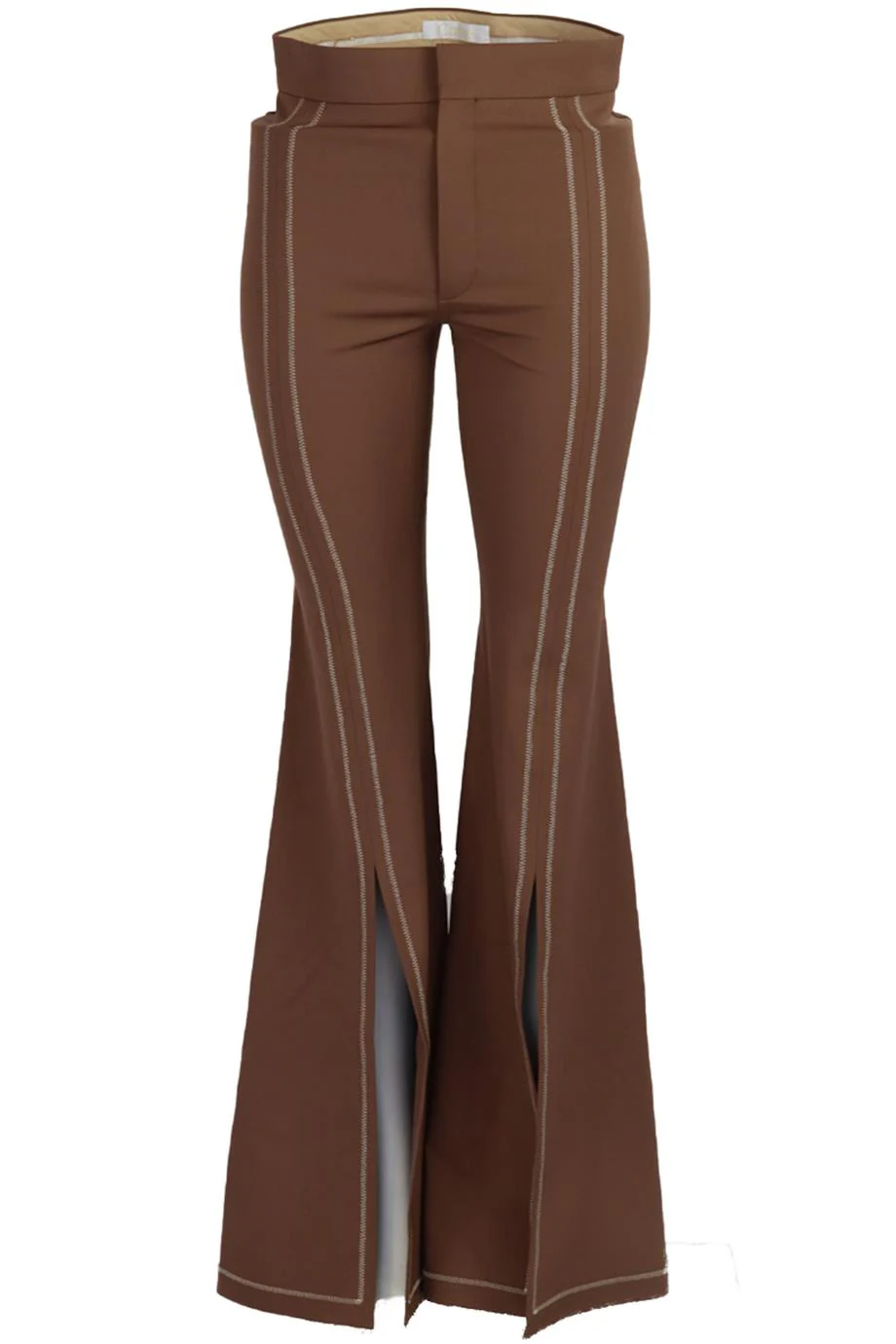 CHLOÉ HIGH RISE STRETCH WOOL FLARED PANTS FR 34 UK 6
