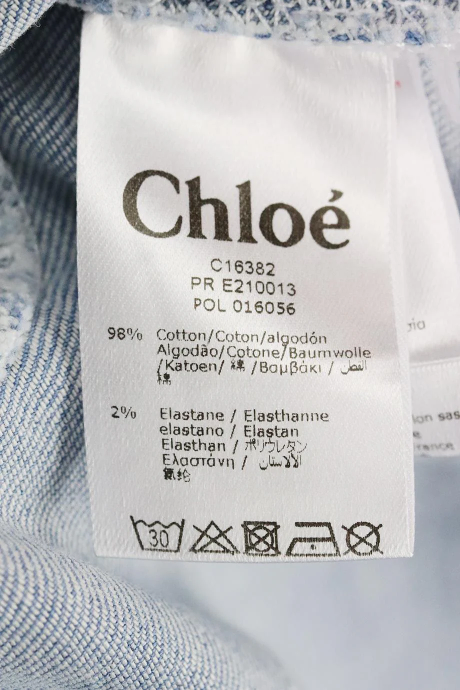 CHLOÉ KIDS GIRLS DENIM JACKET 8 YEARS - Image 5