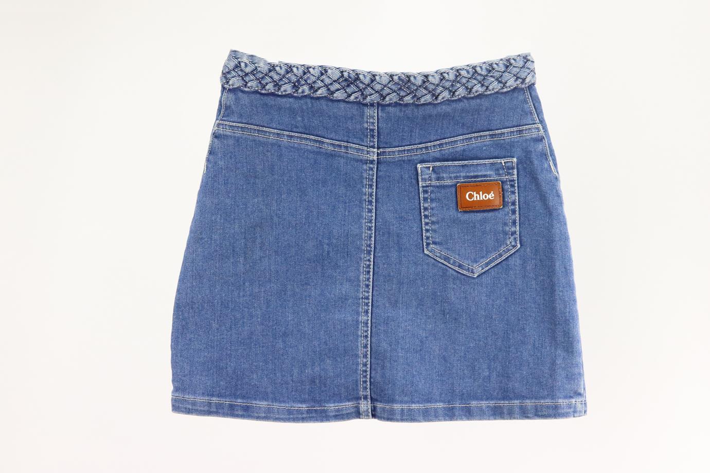 CHLOÉ KIDS GIRLS DENIM SKIRT 10 YEARS - Image 3