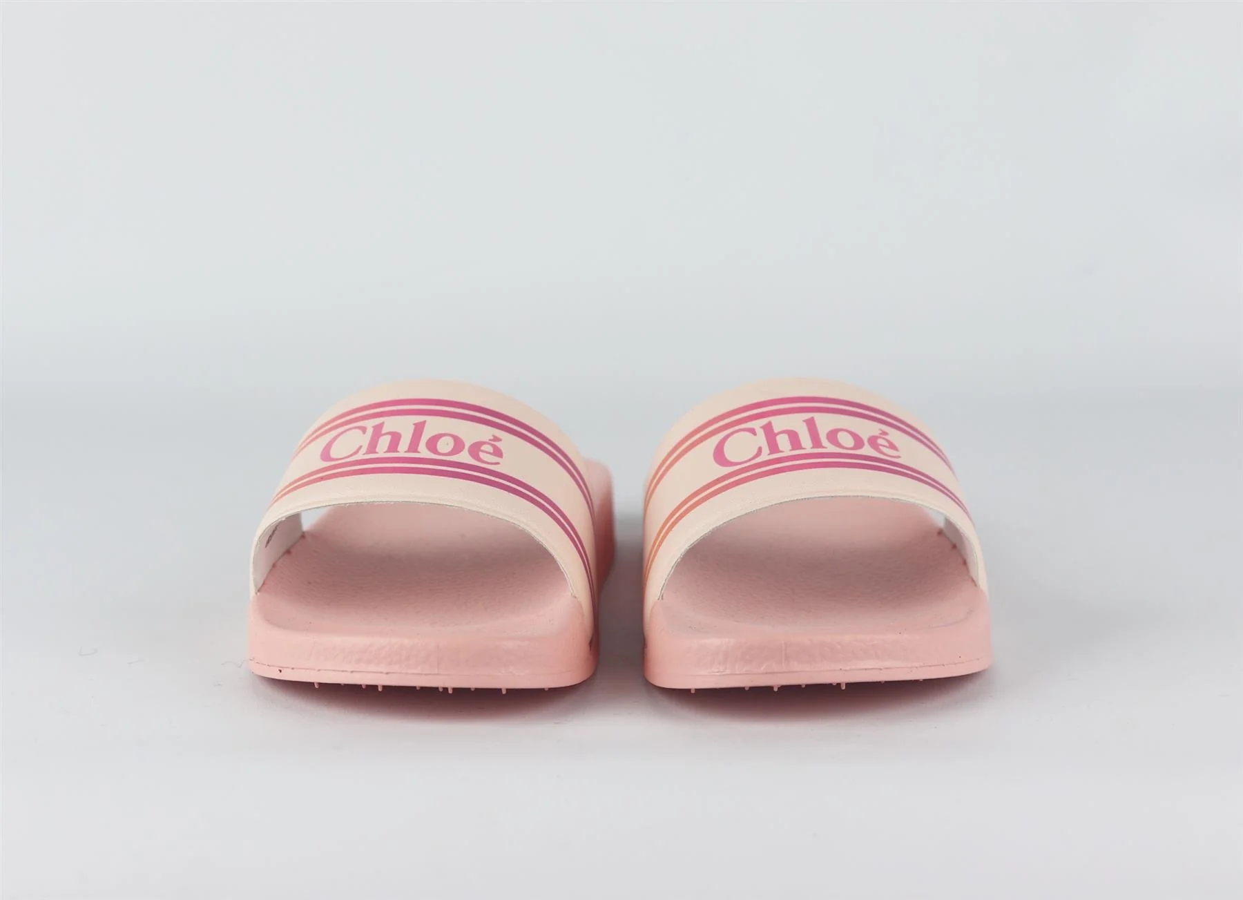 CHLOÉ KIDS GIRLS LOGO RUBBER SLIDES EU 30 UK 12 - Image 3