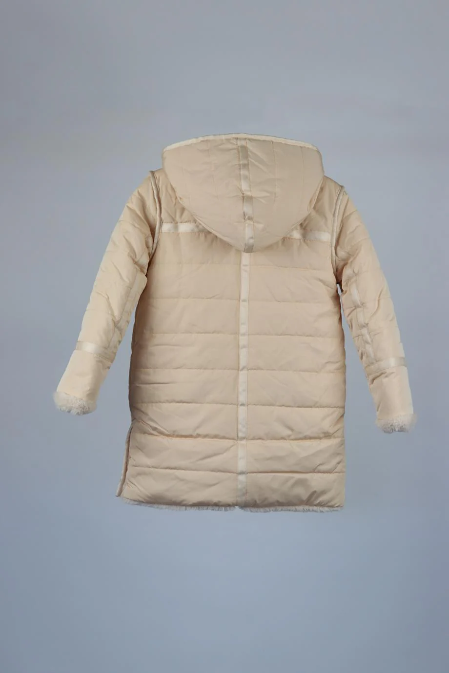 CHLOÉ KIDS GIRLS REVERSIBLE FAUX FUR PADDED COAT 8 YEARS - Image 3