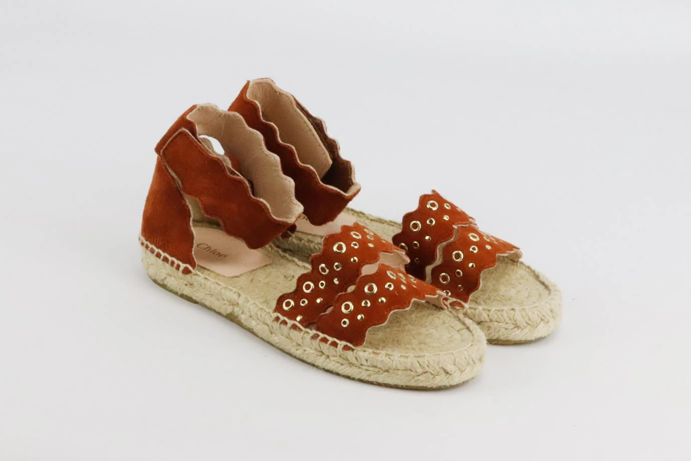 CHLOÉ KIDS GIRLS SUEDE SANDALS EU 31 UK 12.5 - Image 2