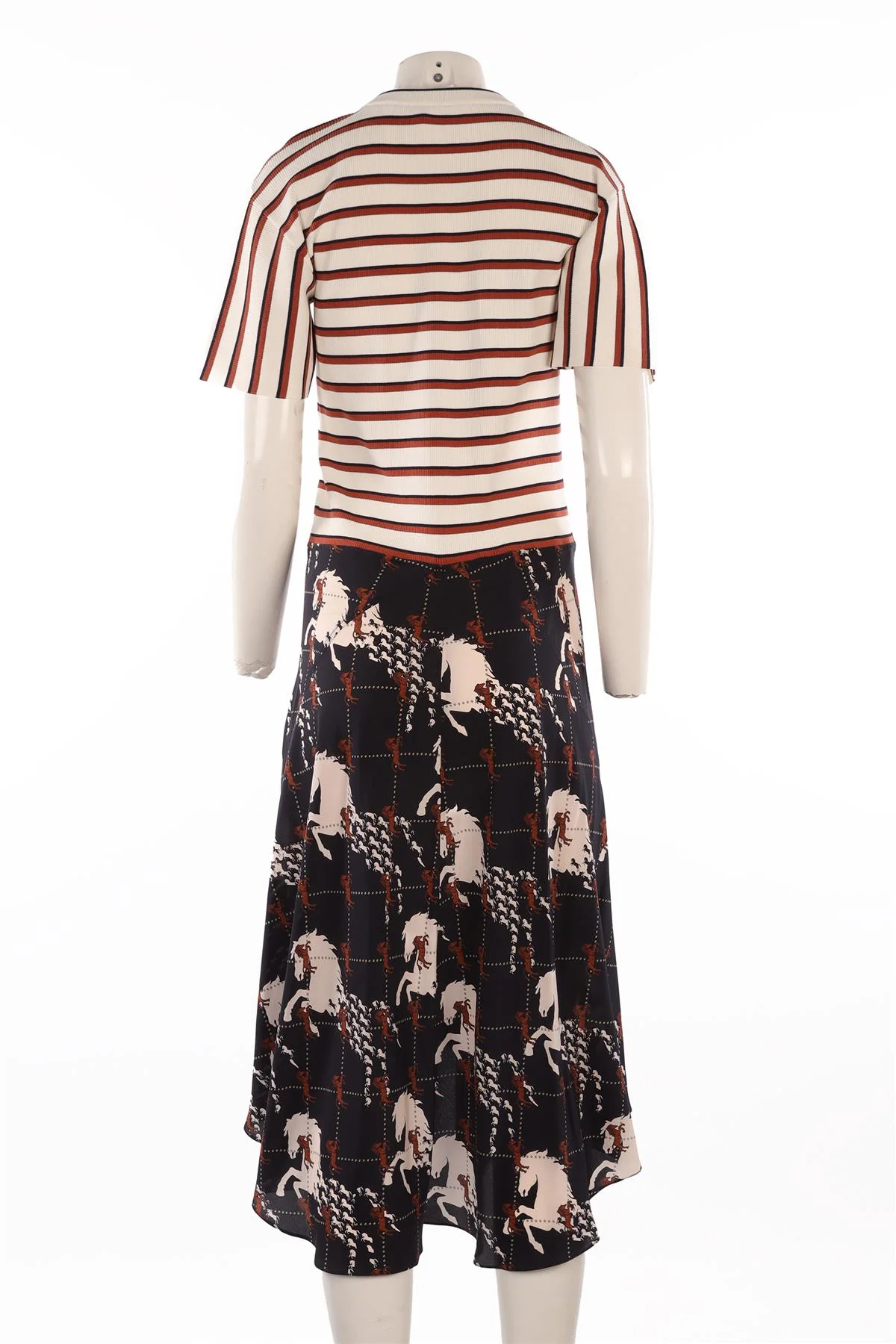 CHLOÉ MULTI SILK MIDI DRESS MEDIUM - Image 4