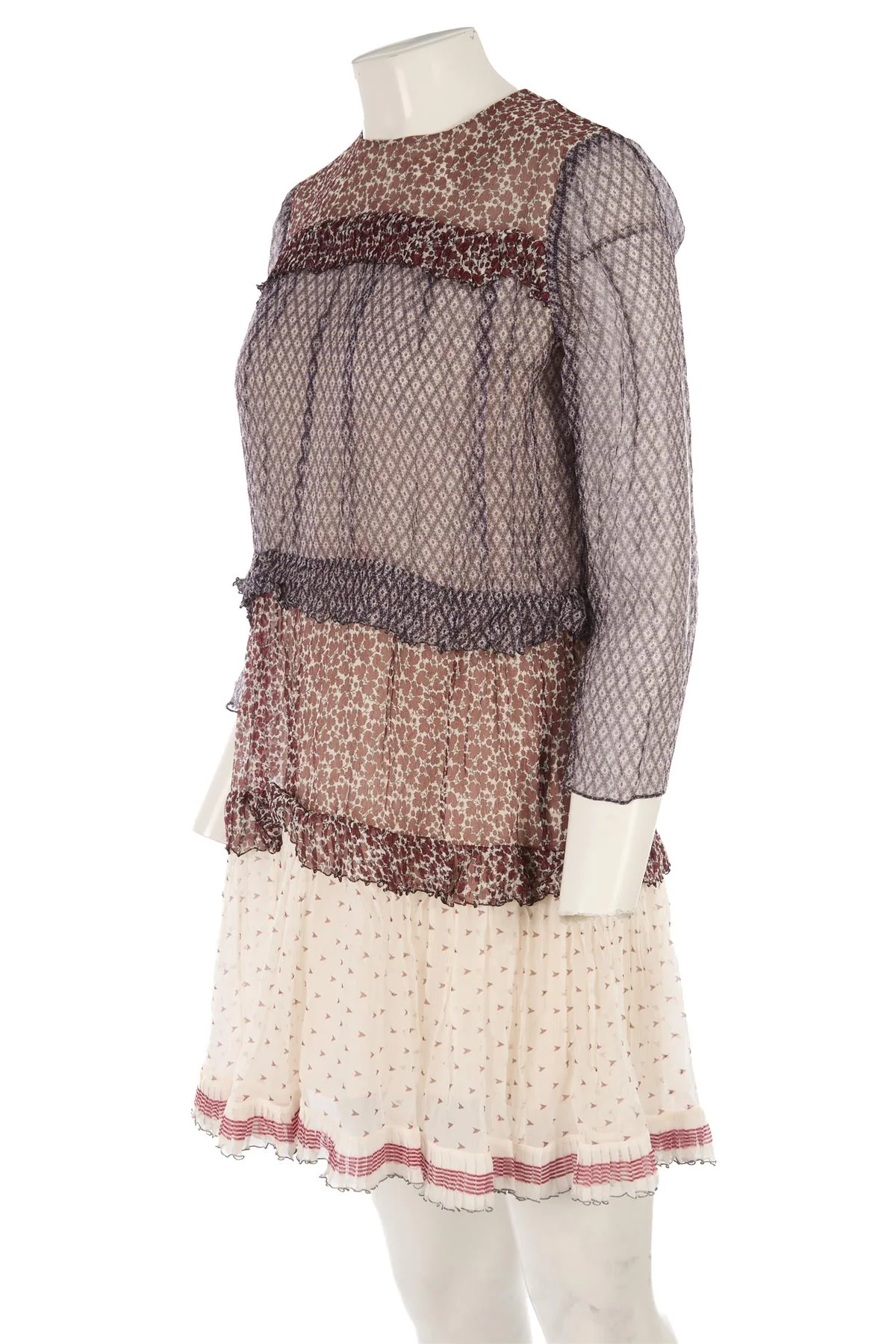 CHLOÉ MULTI SILK MINI DRESS FR 34 UK 6 - Image 3