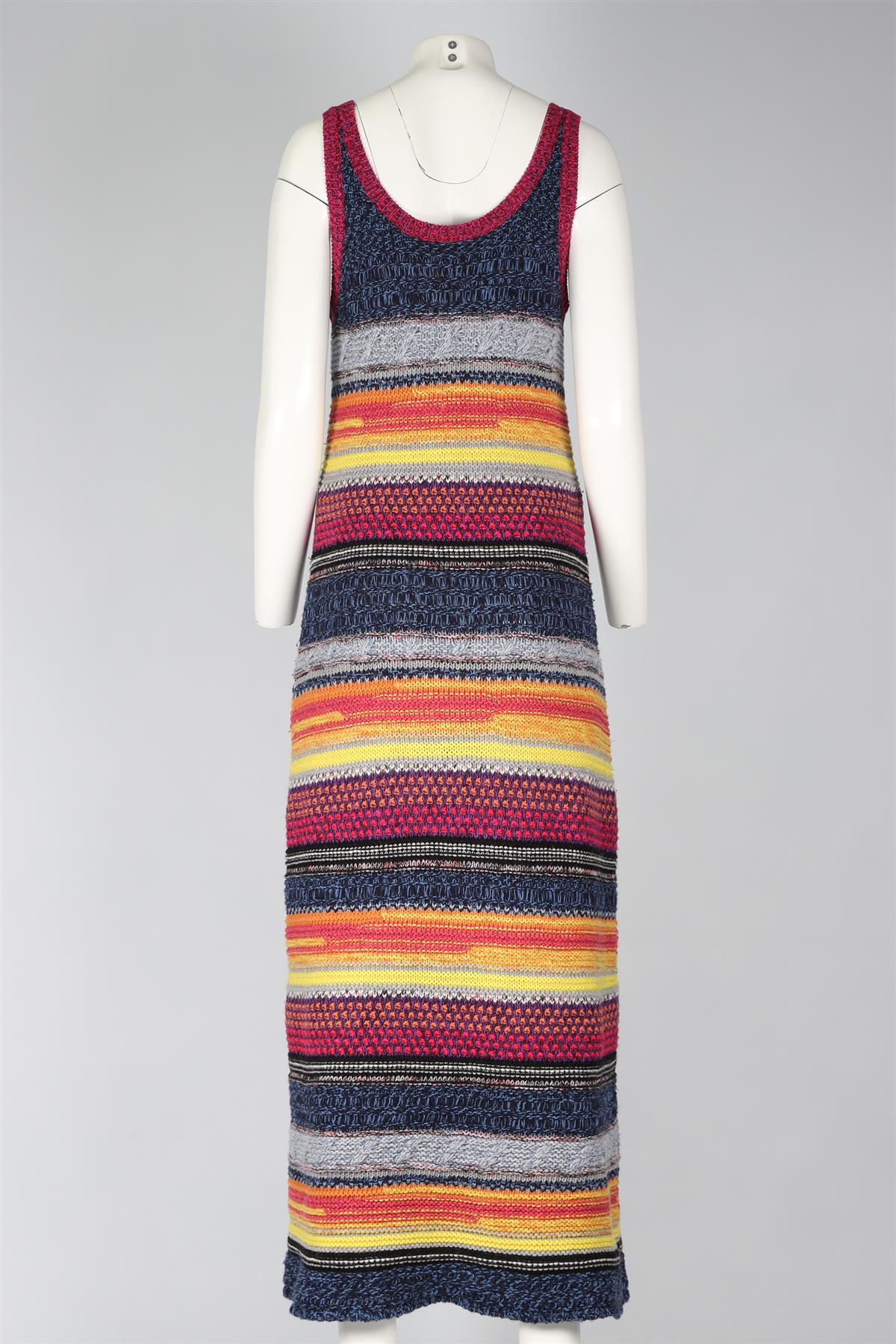 CHLOÉ MULTICOLOURED WOOL AND CASHMERE MAXI DRESS MEDIUM - Image 4