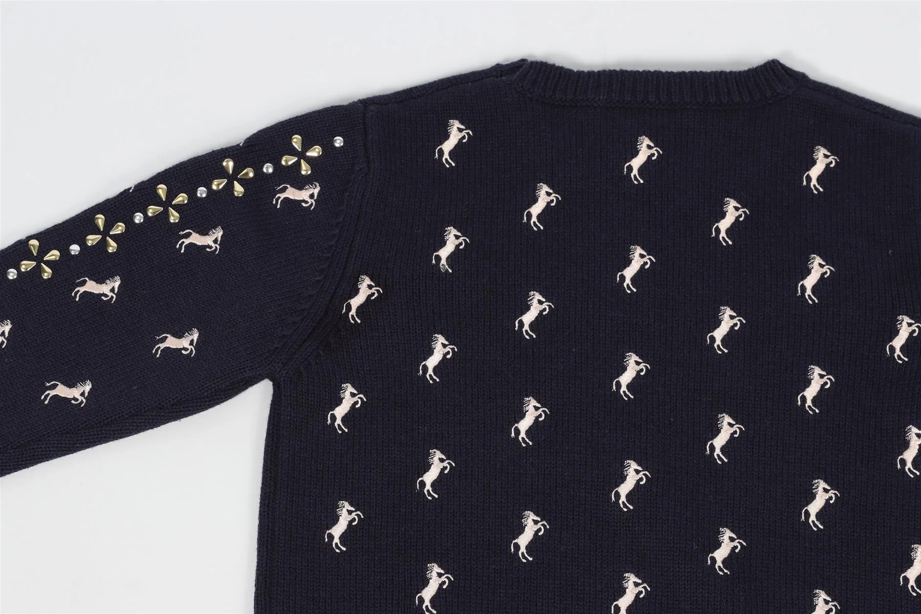 CHLOÉ NAVY KIDS GIRLS COTTON BLEND SWEATER 4 YEARS - Image 5