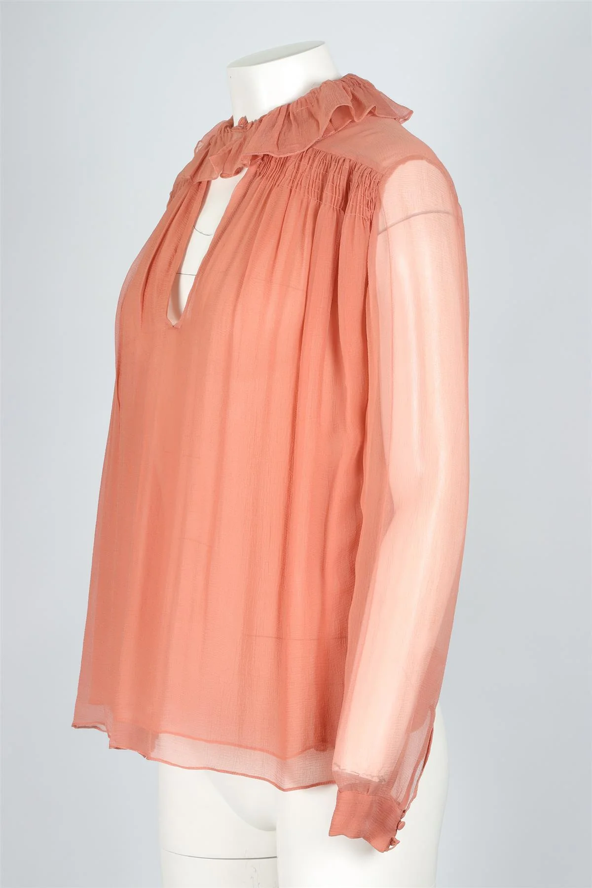 CHLOE PINK SILK TOP FR 36 UK 8 - Image 3