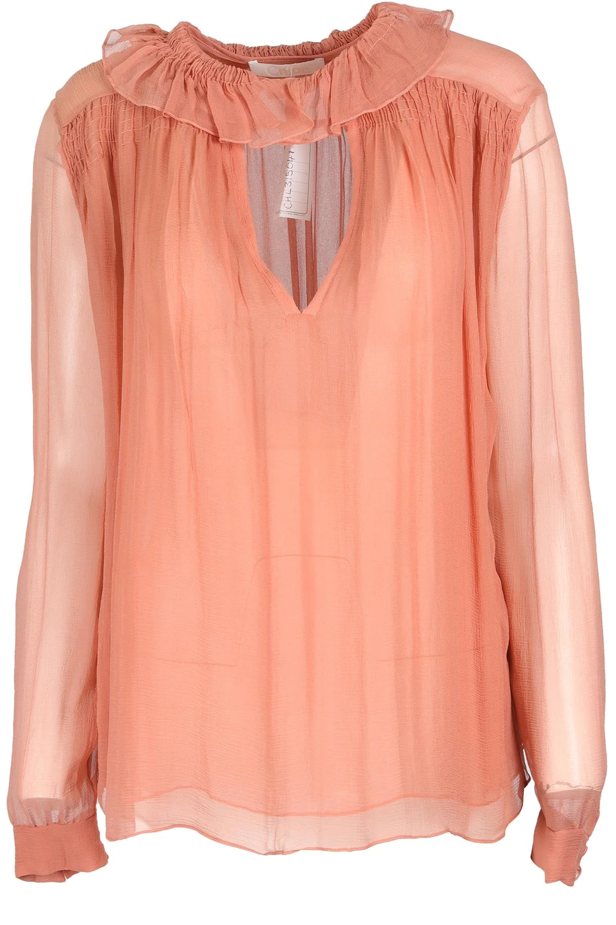 CHLOE PINK SILK TOP FR 36 UK 8 - Image 5