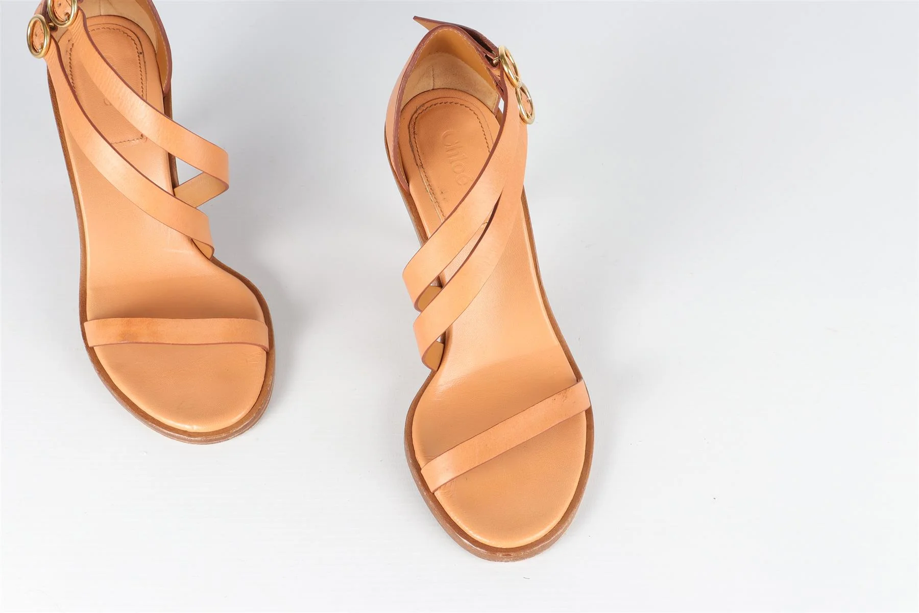 CHLOÉ TAN LEATHER SANDALS EU 38 UK 5 US 8 - Image 4