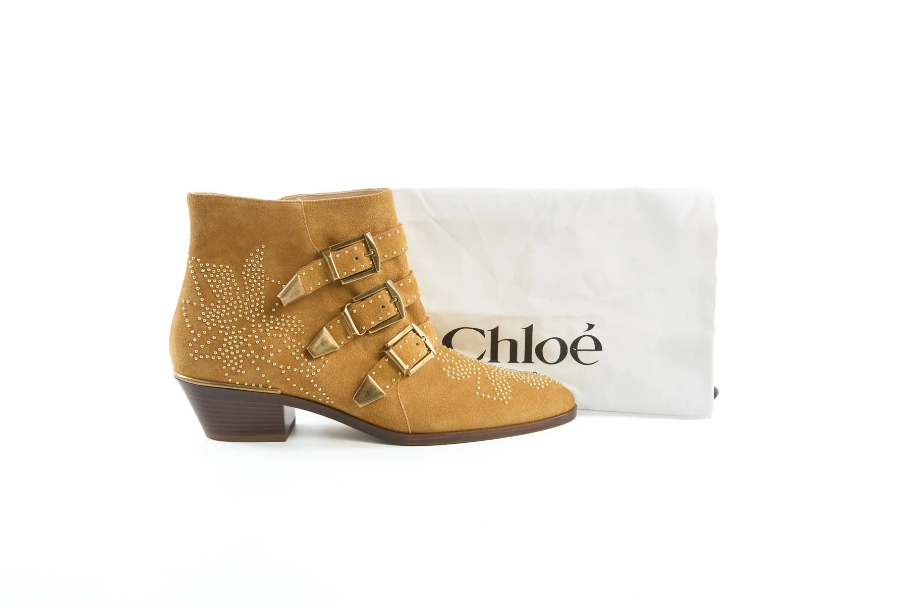 CHLOÉ TAN SUSAN SUEDE ANKLE BOOTS EU 40 UK 7 US 10 - Image 7