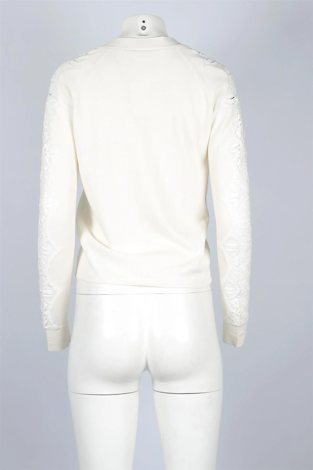 CHLOÉ  WHITE COTTON CARDIGAN XSMALL - Image 4