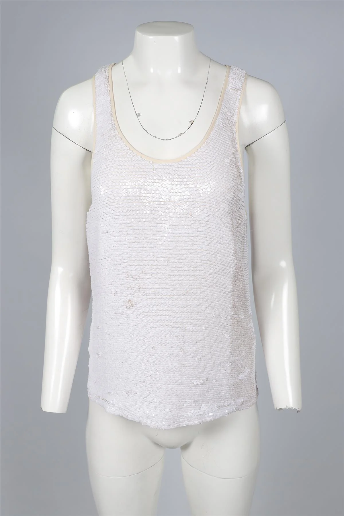 CHLOÉ WHITE SEQUIN TOP LARGE - Image 2