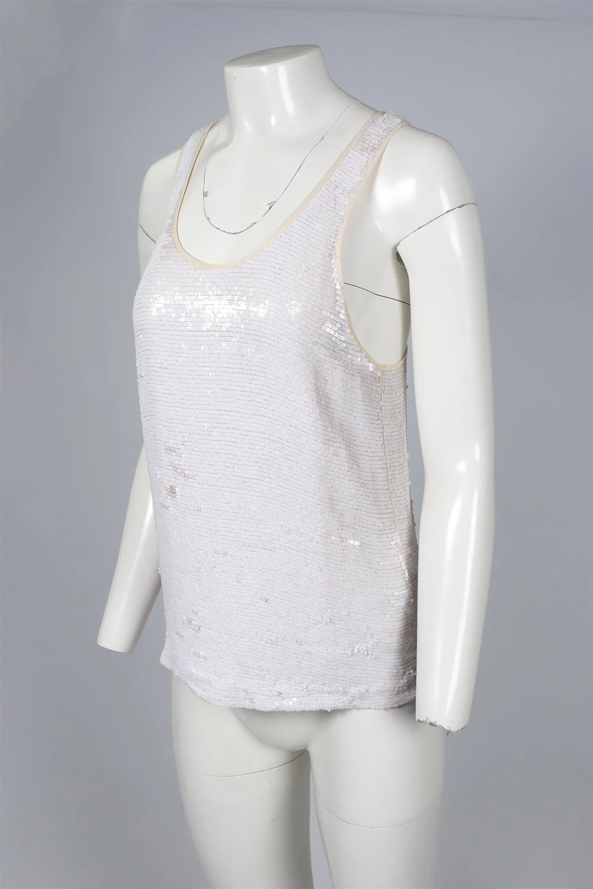 CHLOÉ WHITE SEQUIN TOP LARGE - Image 3