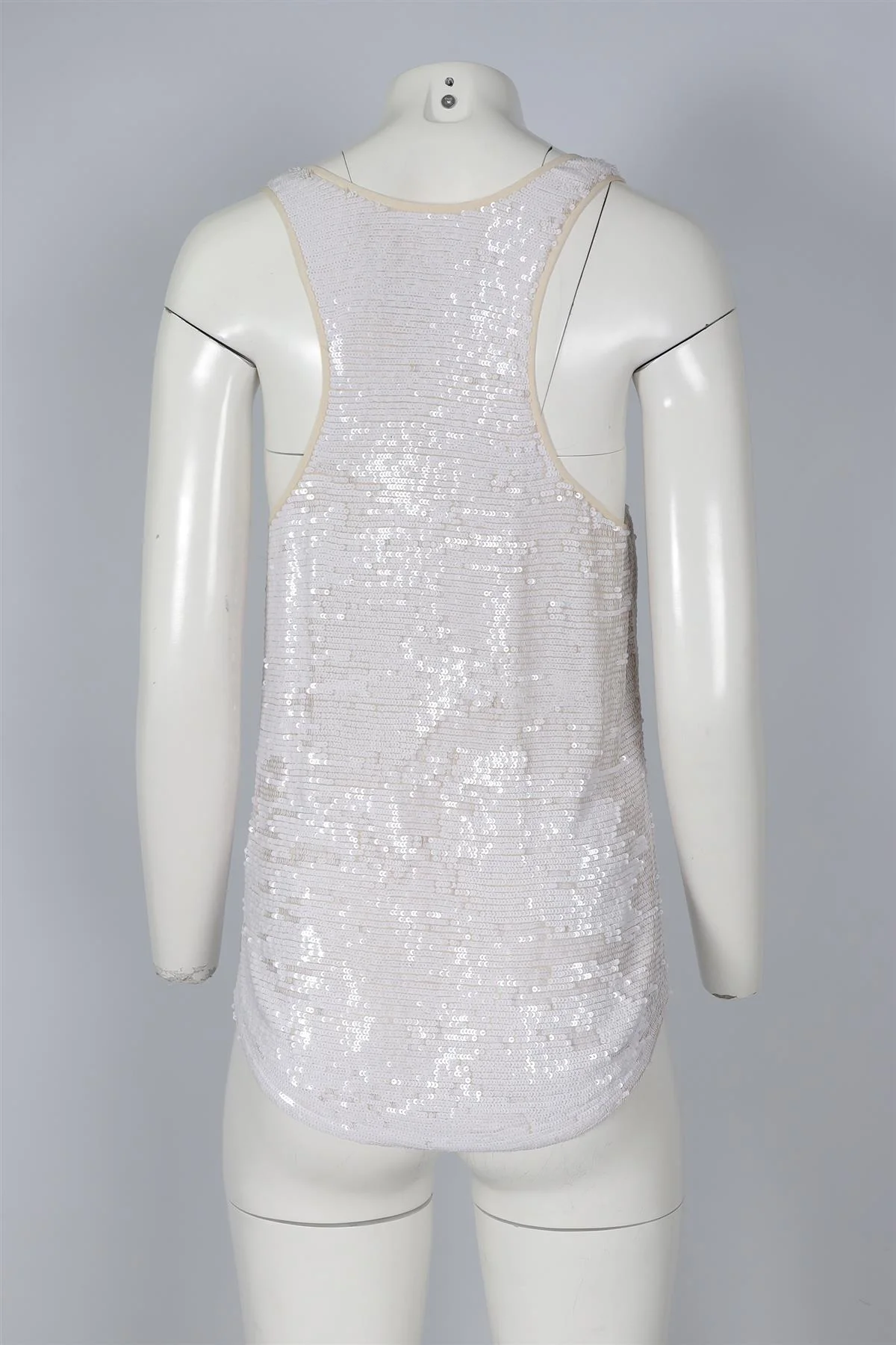CHLOÉ WHITE SEQUIN TOP LARGE - Image 4