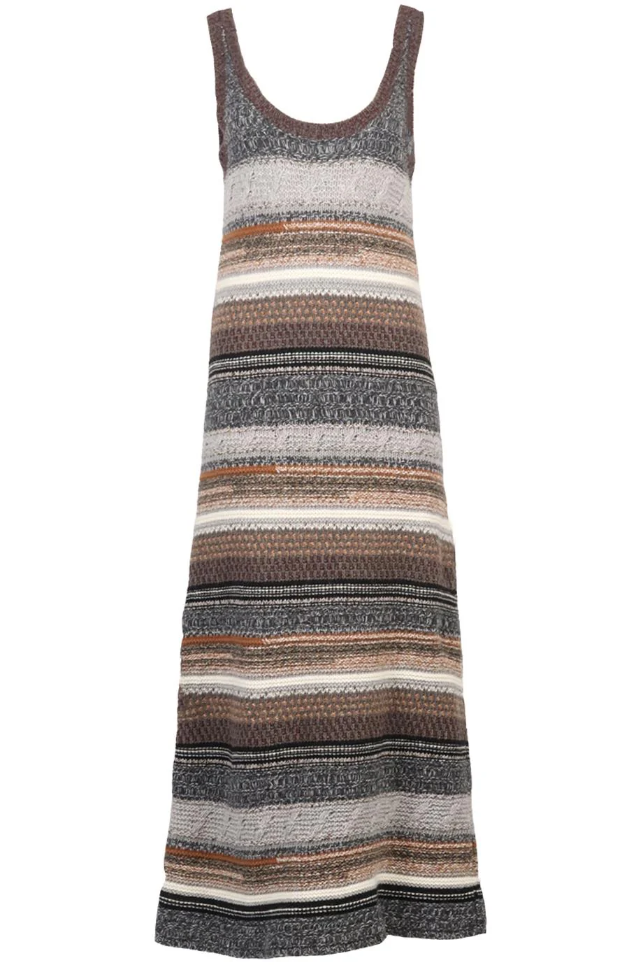 CHLOÉ WOOL AND CASHMERE BLEND MAXI DRESS MEDIUM