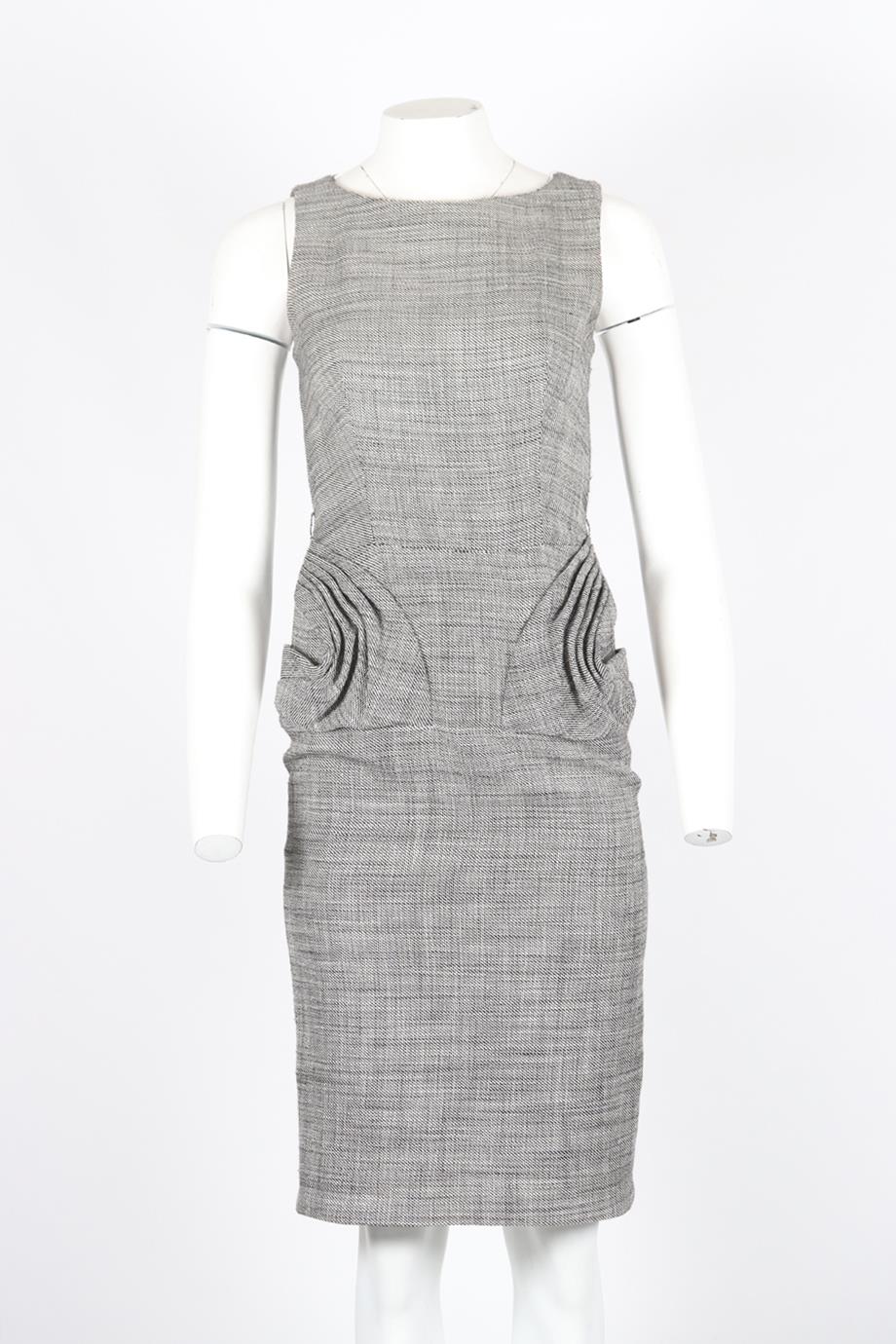 CHRISTAIN DIOR SILK AND WOOL BLEND DRESS FR 36 UK 8 - Image 2