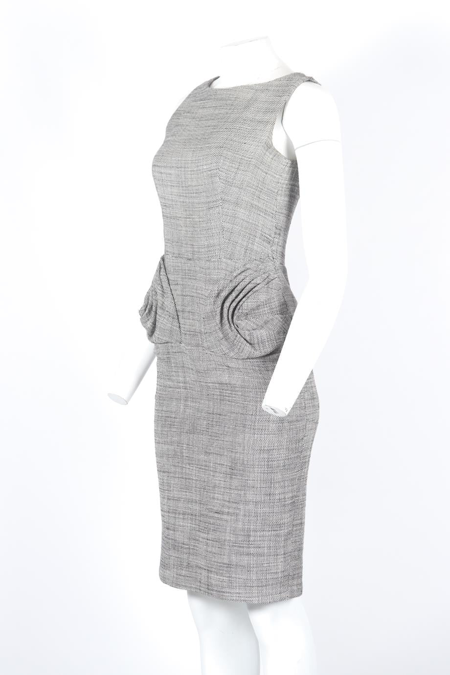 CHRISTAIN DIOR SILK AND WOOL BLEND DRESS FR 36 UK 8 - Image 3