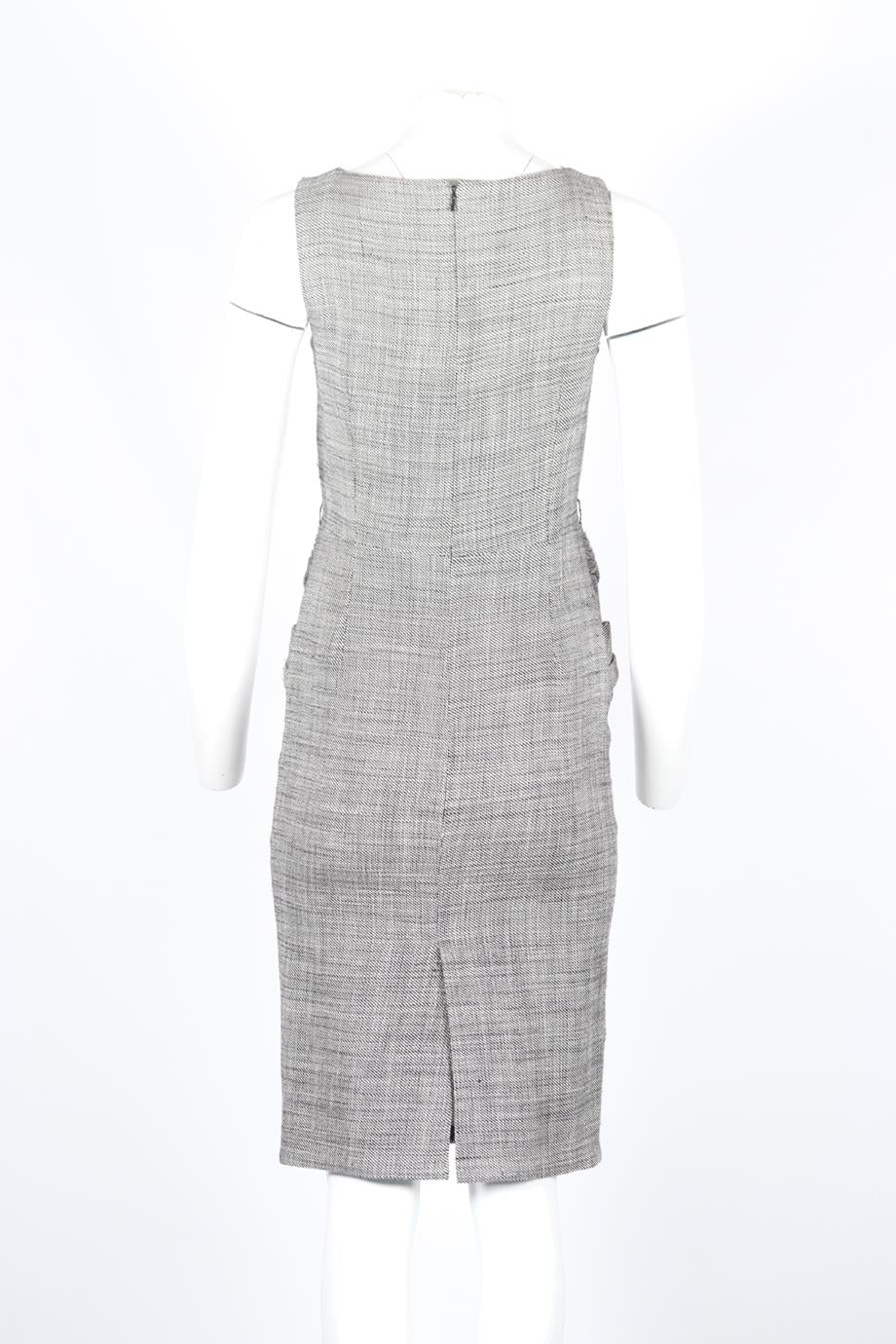 CHRISTAIN DIOR SILK AND WOOL BLEND DRESS FR 36 UK 8 - Image 4