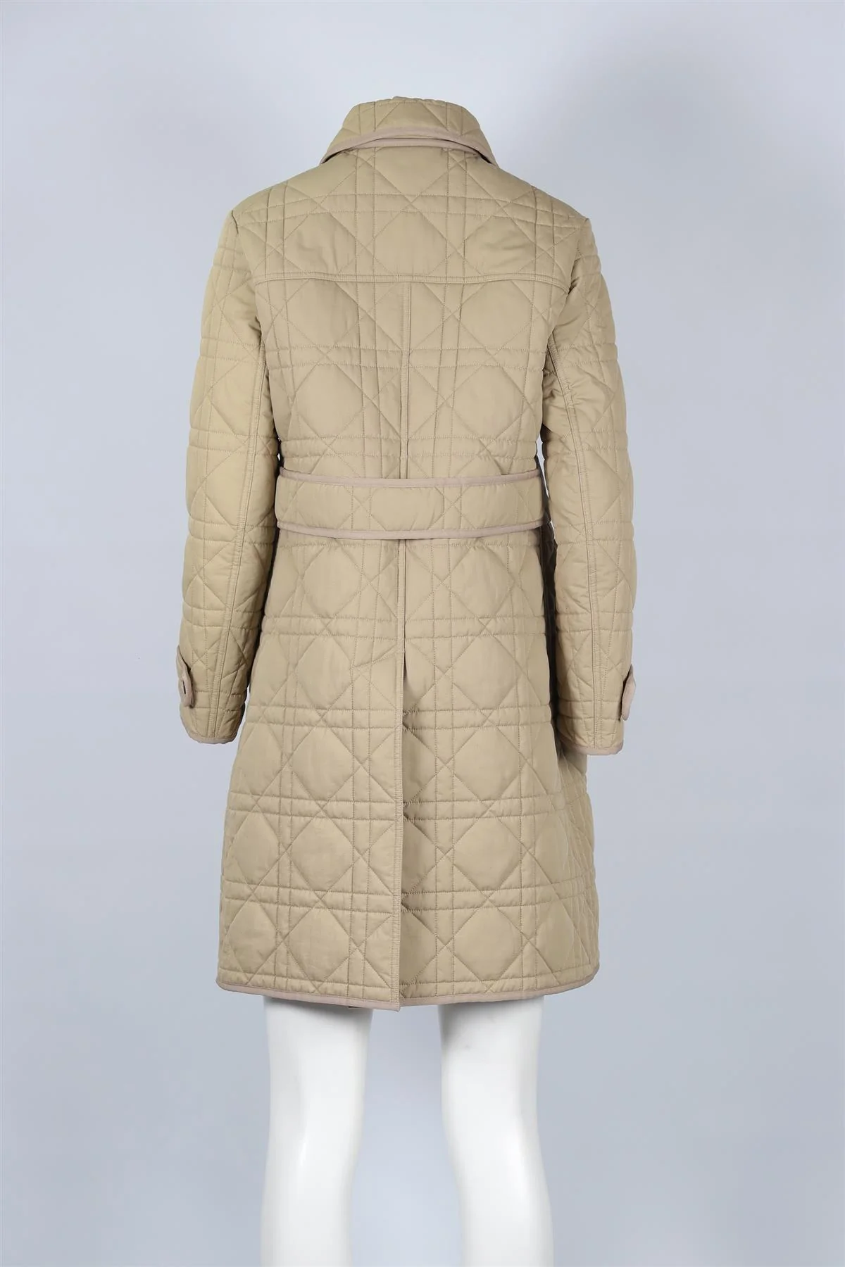 CHRISTIAN DIOR BEIGE 2022 CANNAGE COTTON COAT SMALL - Image 4