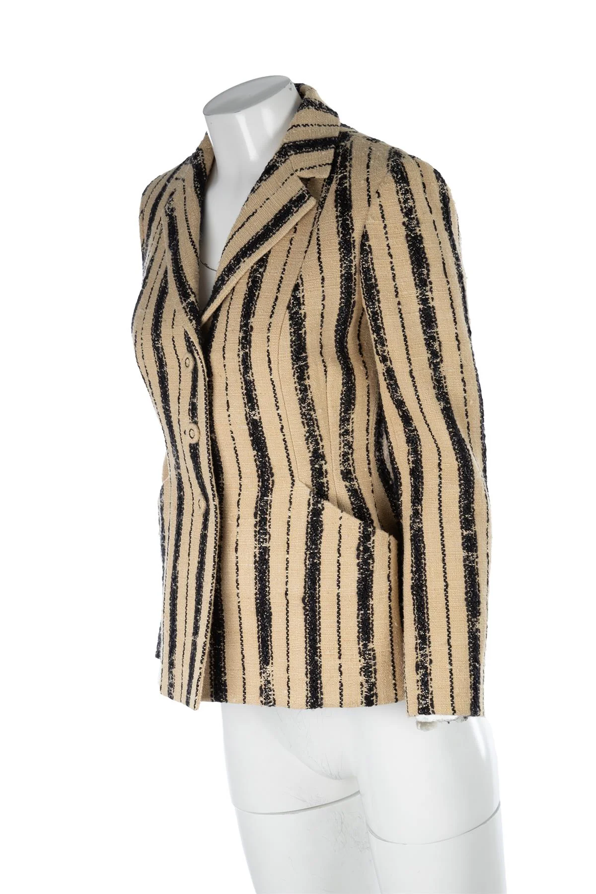 CHRISTIAN DIOR BEIGE COTTON BLAZER FR 38 UK 10 - Image 3