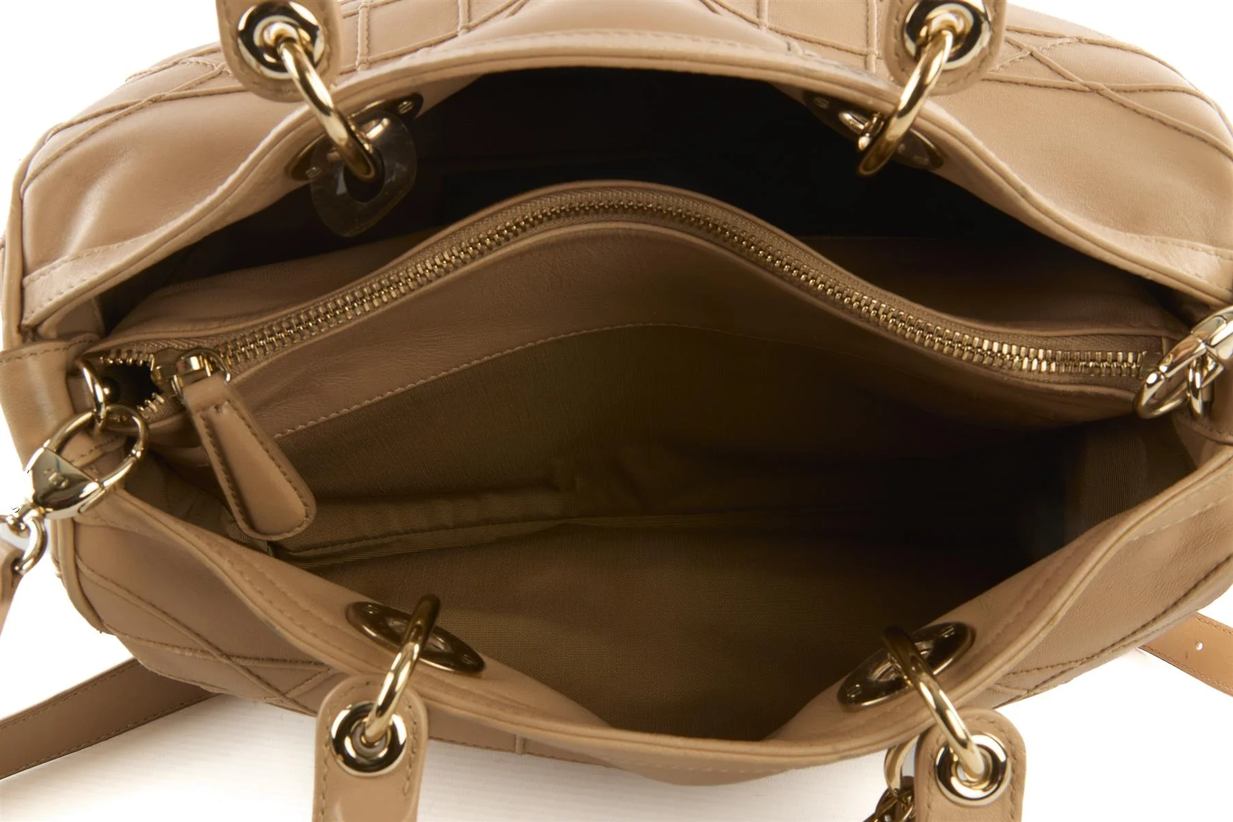CHRISTIAN DIOR BEIGE GRANVILLE CANNAGE LEATHER TOTE BAG - Image 10