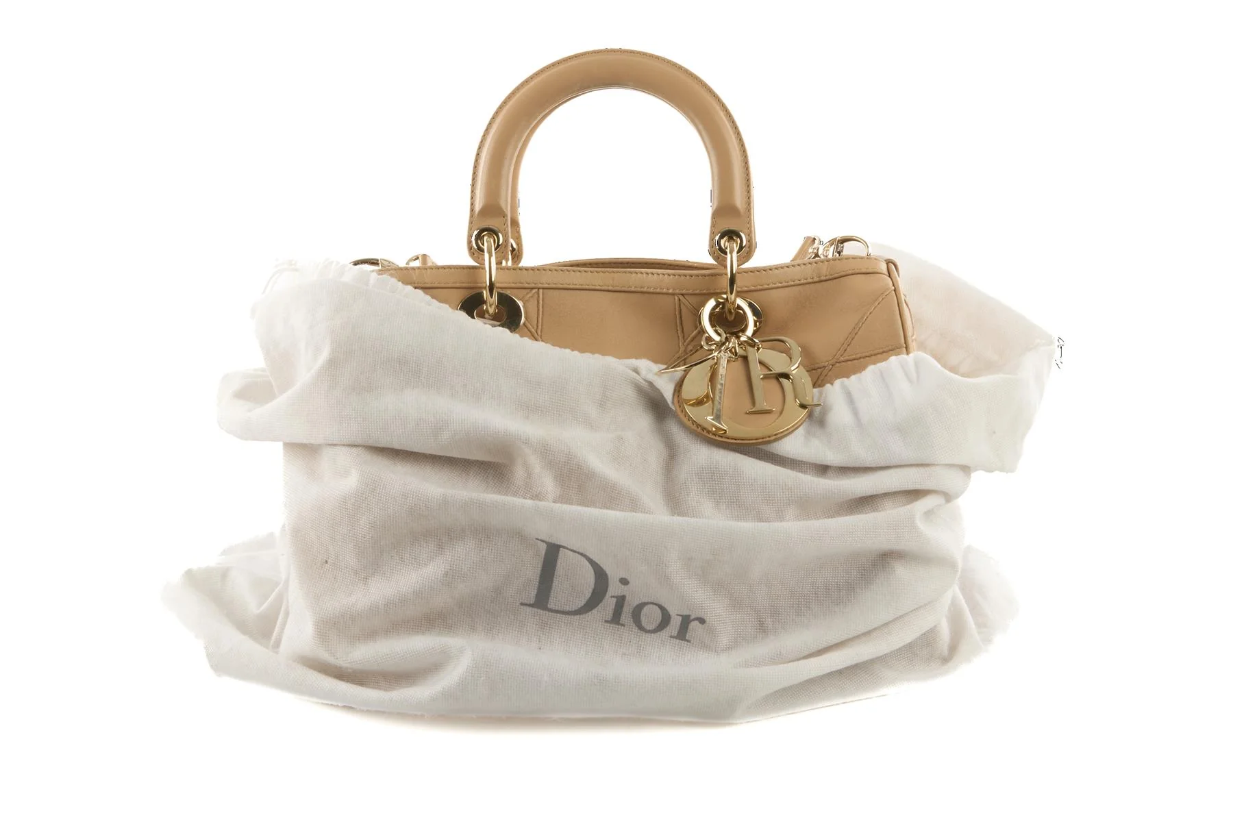 CHRISTIAN DIOR BEIGE GRANVILLE CANNAGE LEATHER TOTE BAG - Image 11