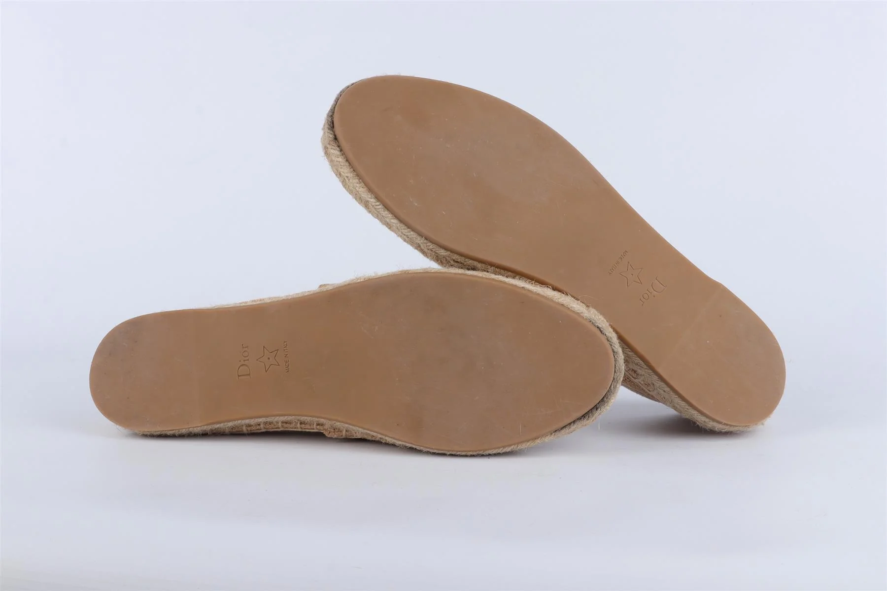 CHRISTIAN DIOR BEIGE GRANVILLE RAFFIA ESPADRILLES EU 40.5 UK 7.5 US 10.5 - Image 6