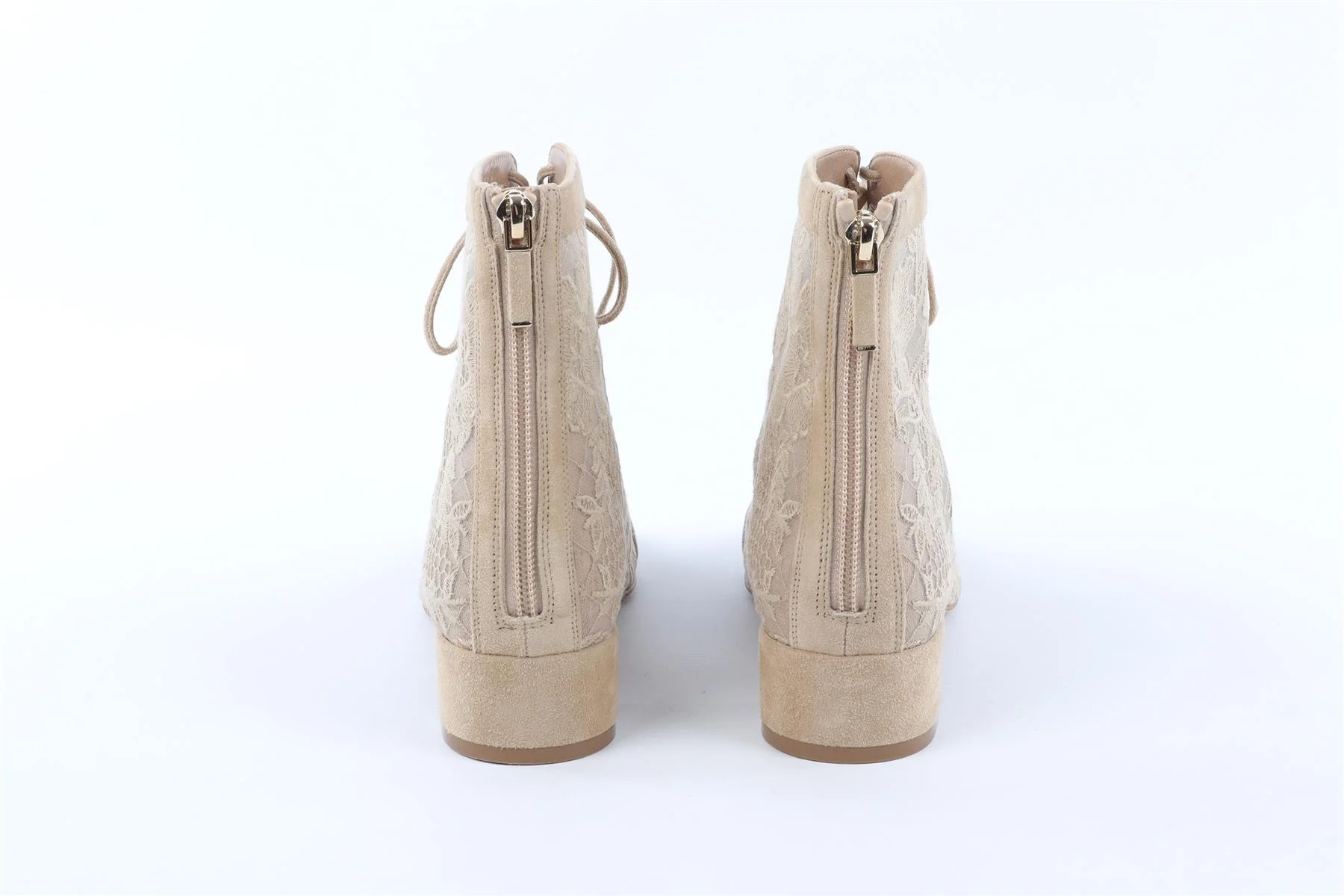 CHRISTIAN DIOR BEIGE NAUGHTILY-D SUEDE ANKLE BOOTS EU 38 UK 5 US 8 - Image 6