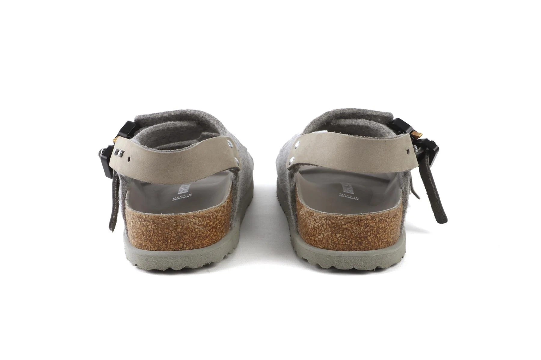 CHRISTIAN DIOR + BIRKENSTOCK GREY MILANO FELT SANDALS EU 39 UK 6 US 9 - Image 5